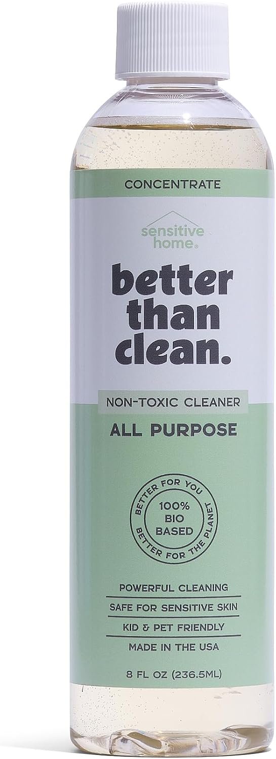 Unscented All Purpose Cleaner Concentrate – Plant-Based, Non-Toxic, Multi-Surface, Fragrance Free Cleaning Products – Pet Safe Cleaner – 8oz Makes 4 Bottles