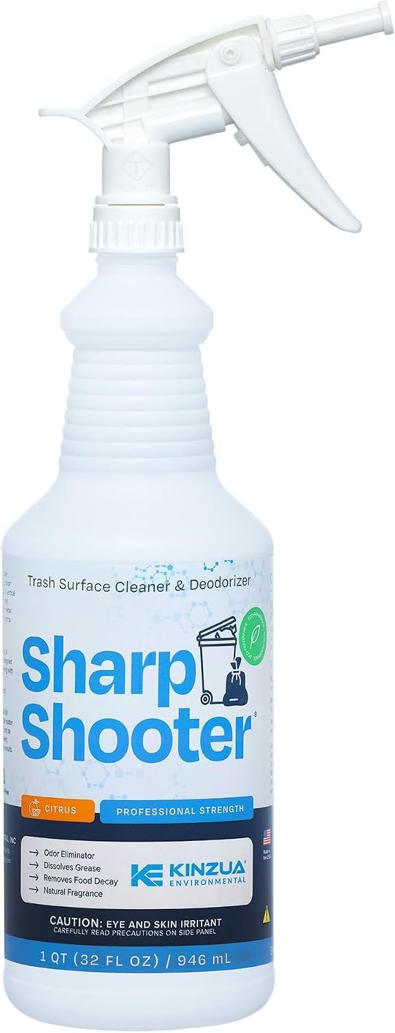Sharpshooter Trash Can Cleaner, Odor Eliminator & Degreaser, Citrus, 32 Oz