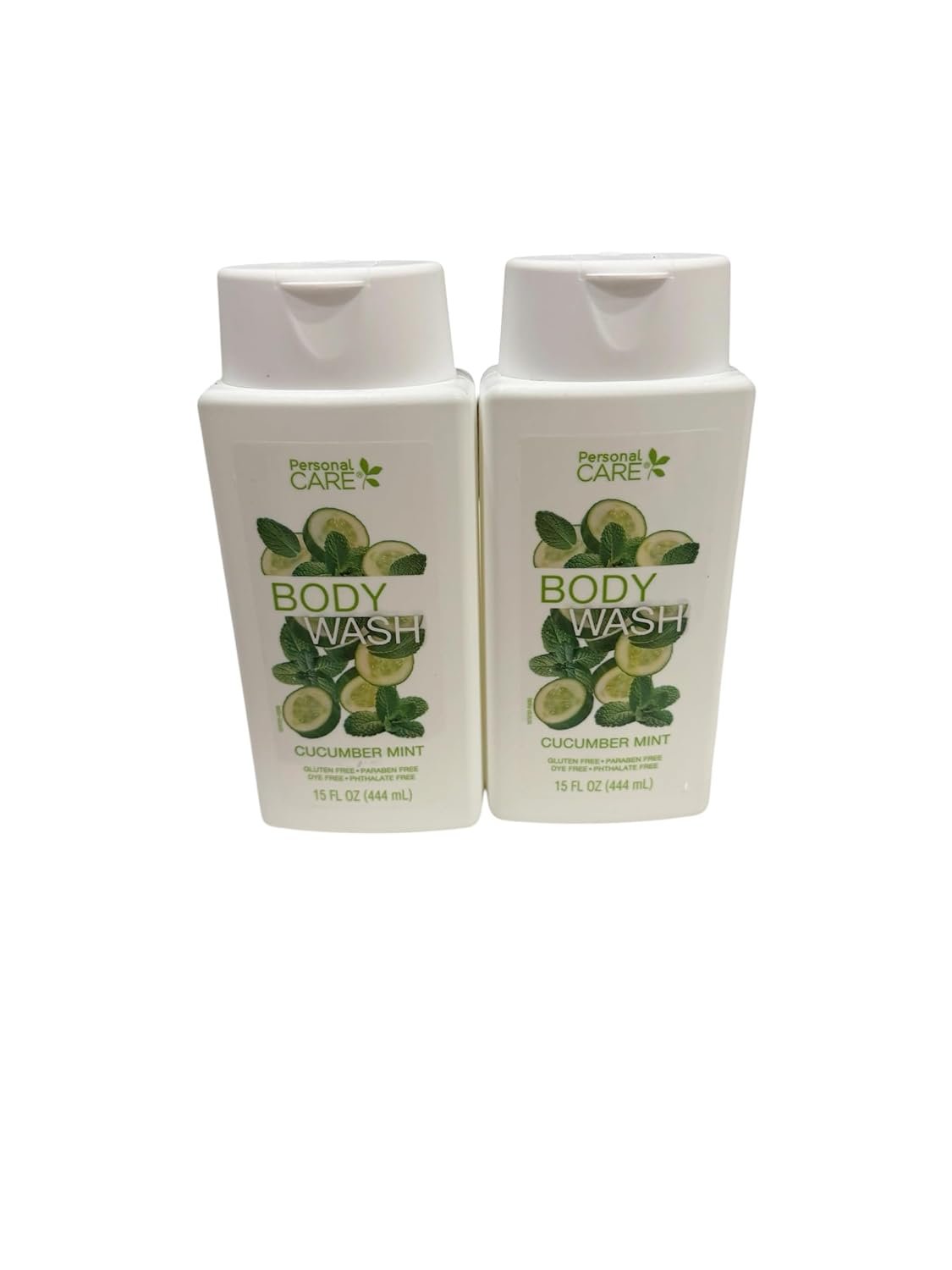 Personal Care cucumber mint Scented Body Wash, 15 fl oz Each (Pack of 2), Gentle Moisturizing Shower Gel for Soft, Smooth Skin with Refreshing Citrus Fragrance