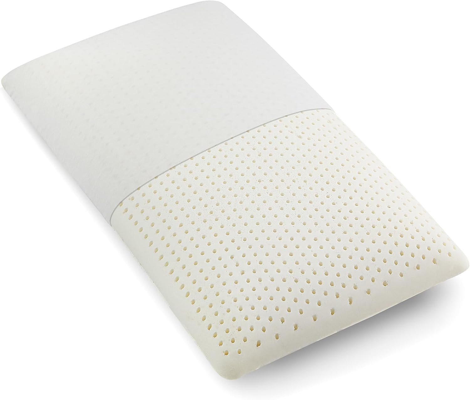 Latex Pillow, 100% Natural Talalay Latex Pillow with Removable Breathable Cotton Cover, Luxurious Bed Pillow for Side Back, Side Sleepers, Help Release Neck Pressure (Standard (Medium))