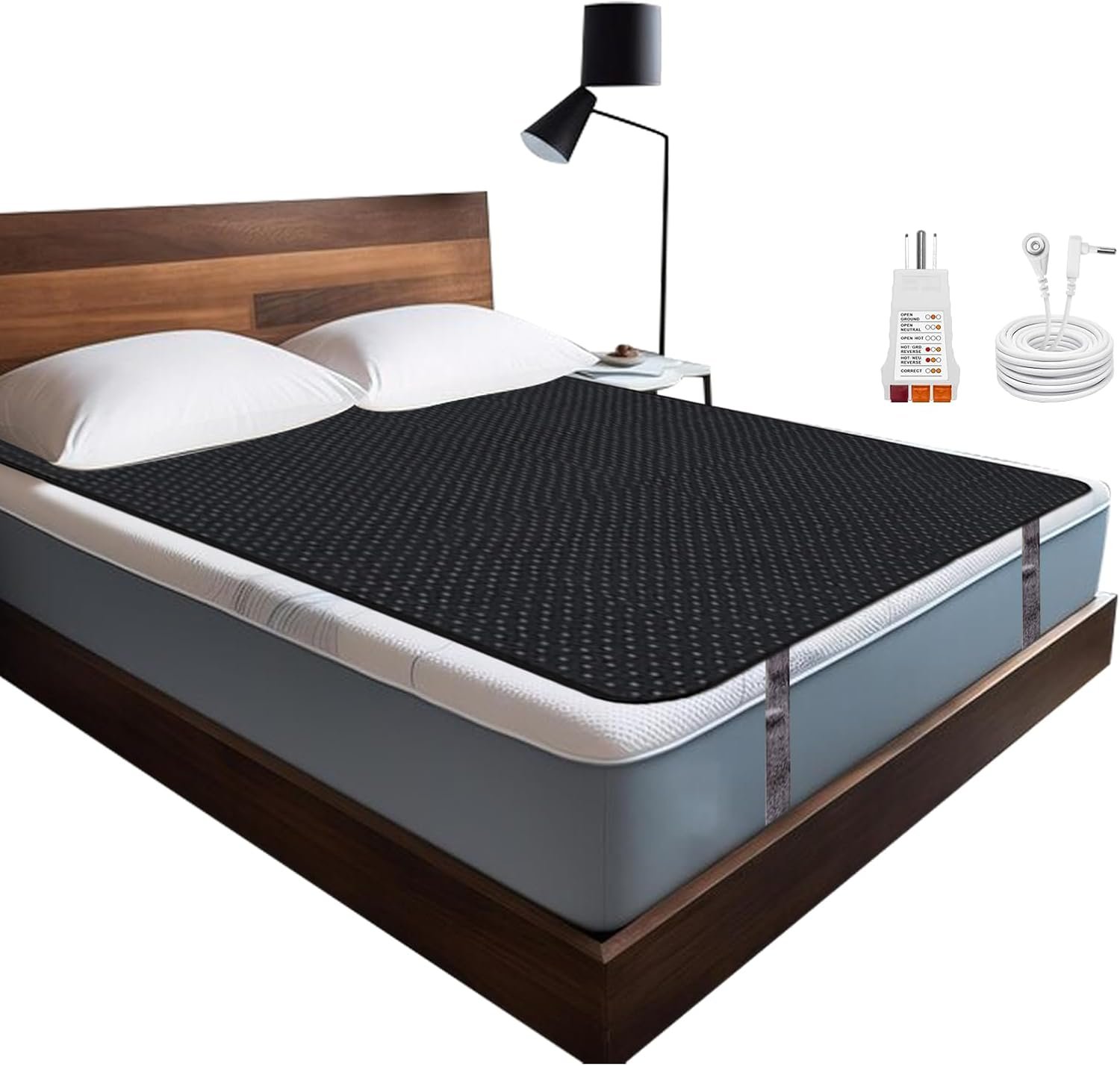 Grounding Mat for Bed, Conductive Grounding Pad, 54″x78″