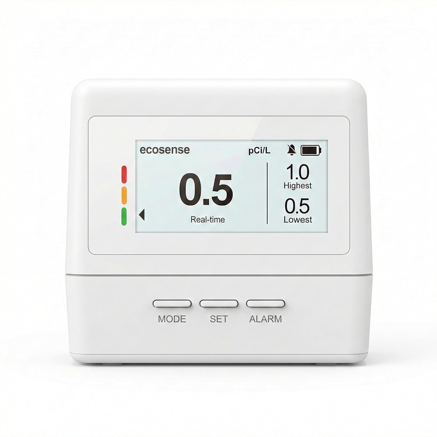 Ecosense Continuous Home Radon Detector, Battery Powered, Display, EF100