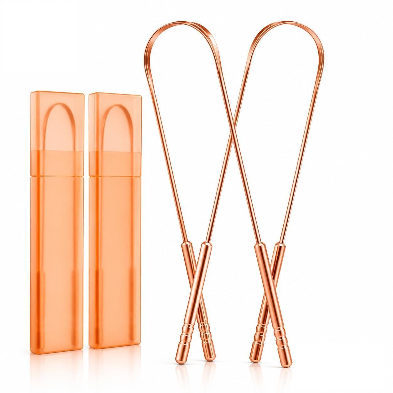 Pure Copper Tongue Scraper for Fresh Breath & Oral