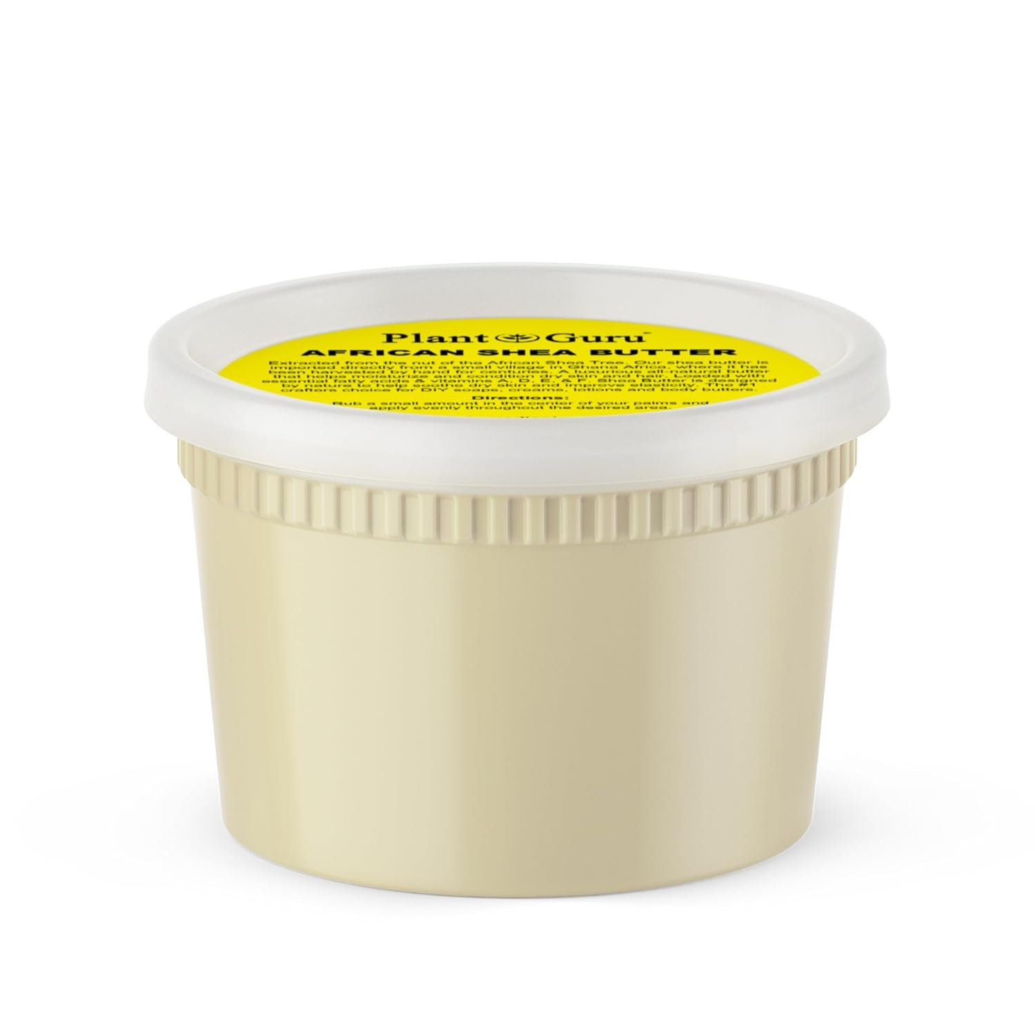Plant Guru Raw African Shea Butter 16 oz. – 100% Pure Natural Unrefined IVORY – Ideal Moisturizer For Dry Skin, Body, Face And Hair Growth. Great For DIY Soap and Lip balm Making.