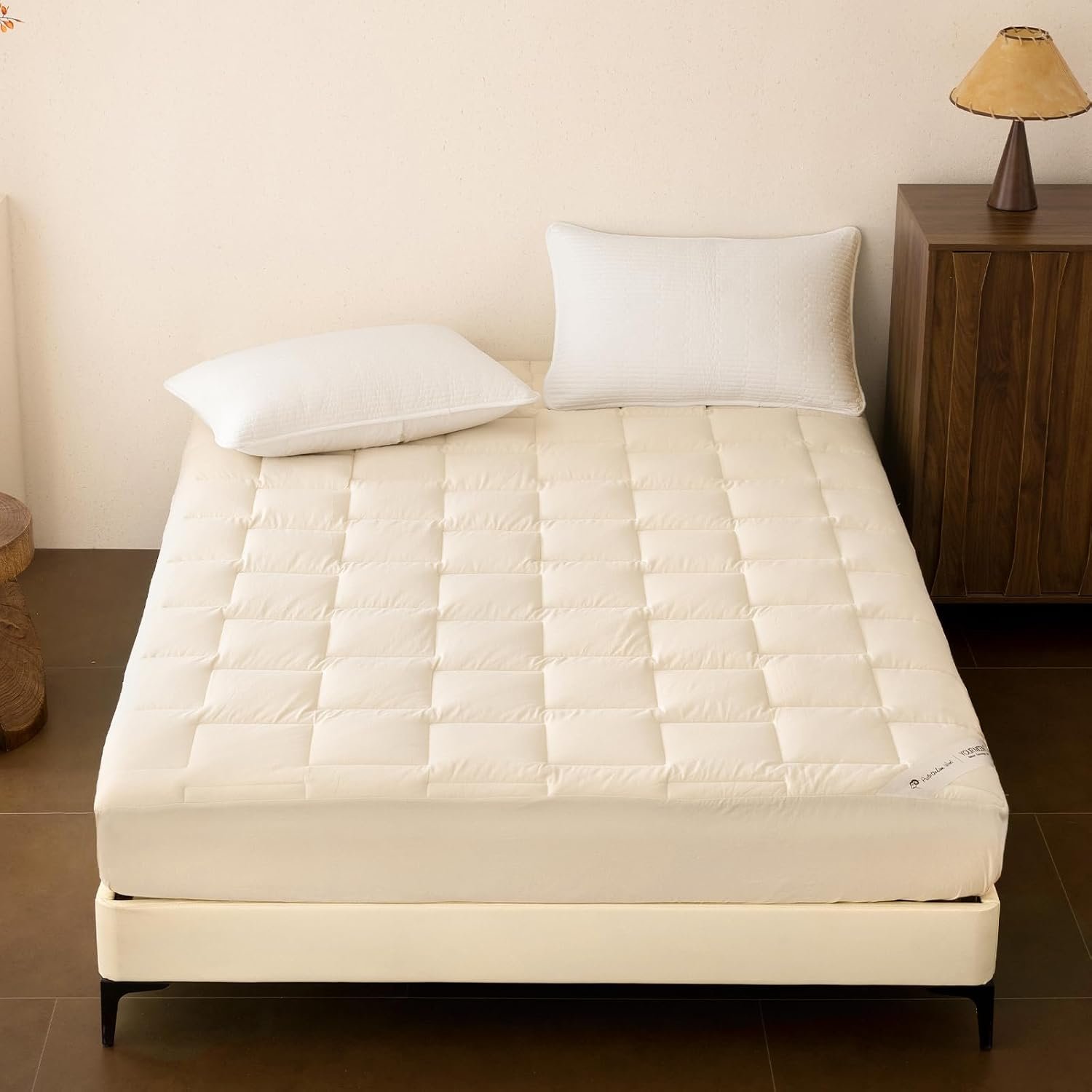 YOUR MOON Wool Mattress Pad Twin,51% Australian Wool, 200GSM-Off White