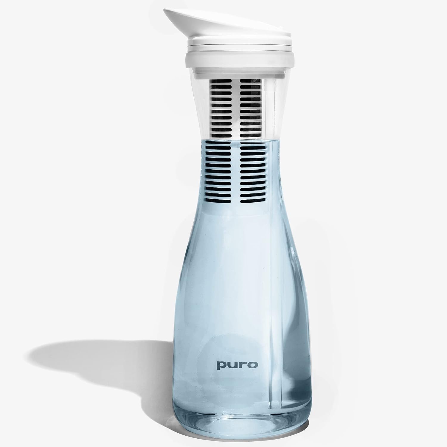 Puro Glass Water Filter Pitcher – Clean Water in Seconds – 1.3L Volume – Filter Removes Lead, Odors, Chlorine