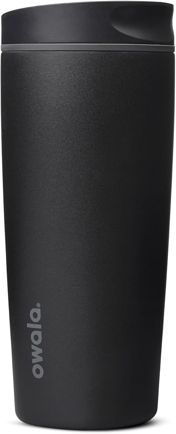 Owala SmoothSip Slider Insulated Travel Coffee Cup 20 oz Very Very Dark