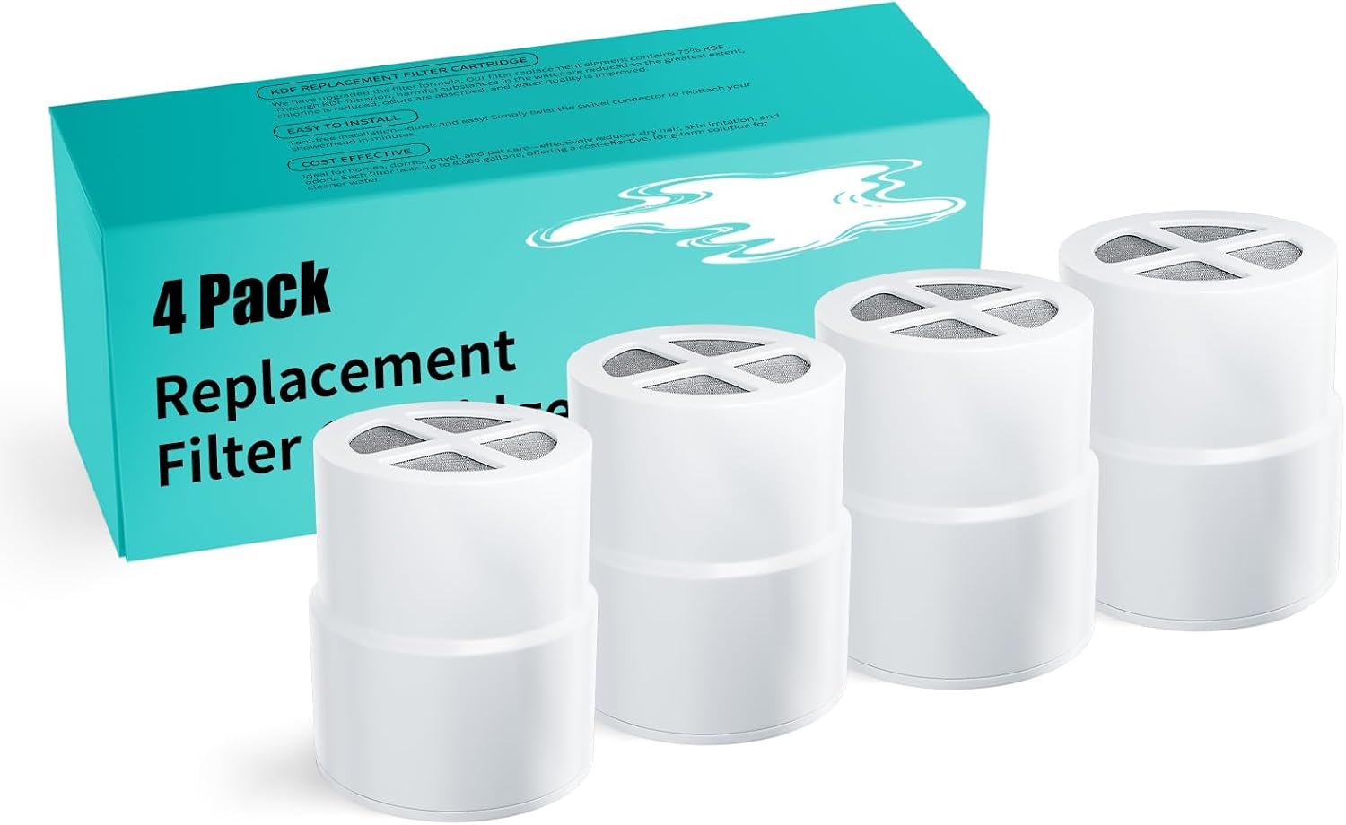 Shower Head Filter Replacement Compatible with Jolie, 4-Pack