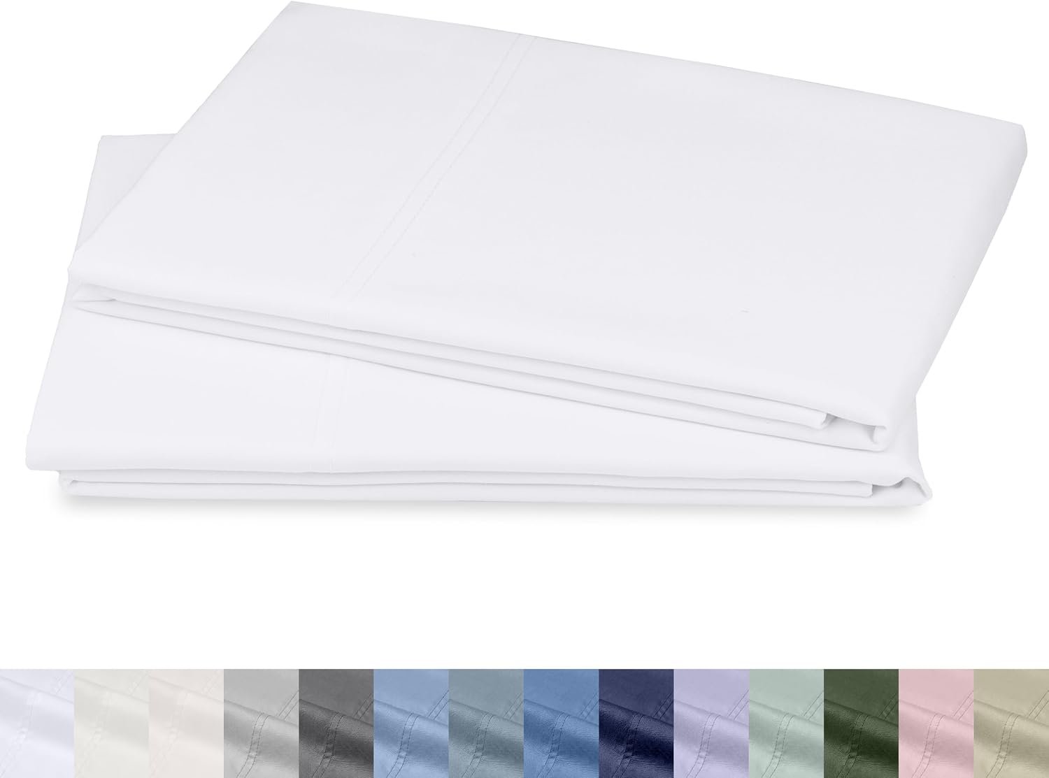 California Design Den 100% Organic Cotton 2-Pack Queen Size Pillow Cases