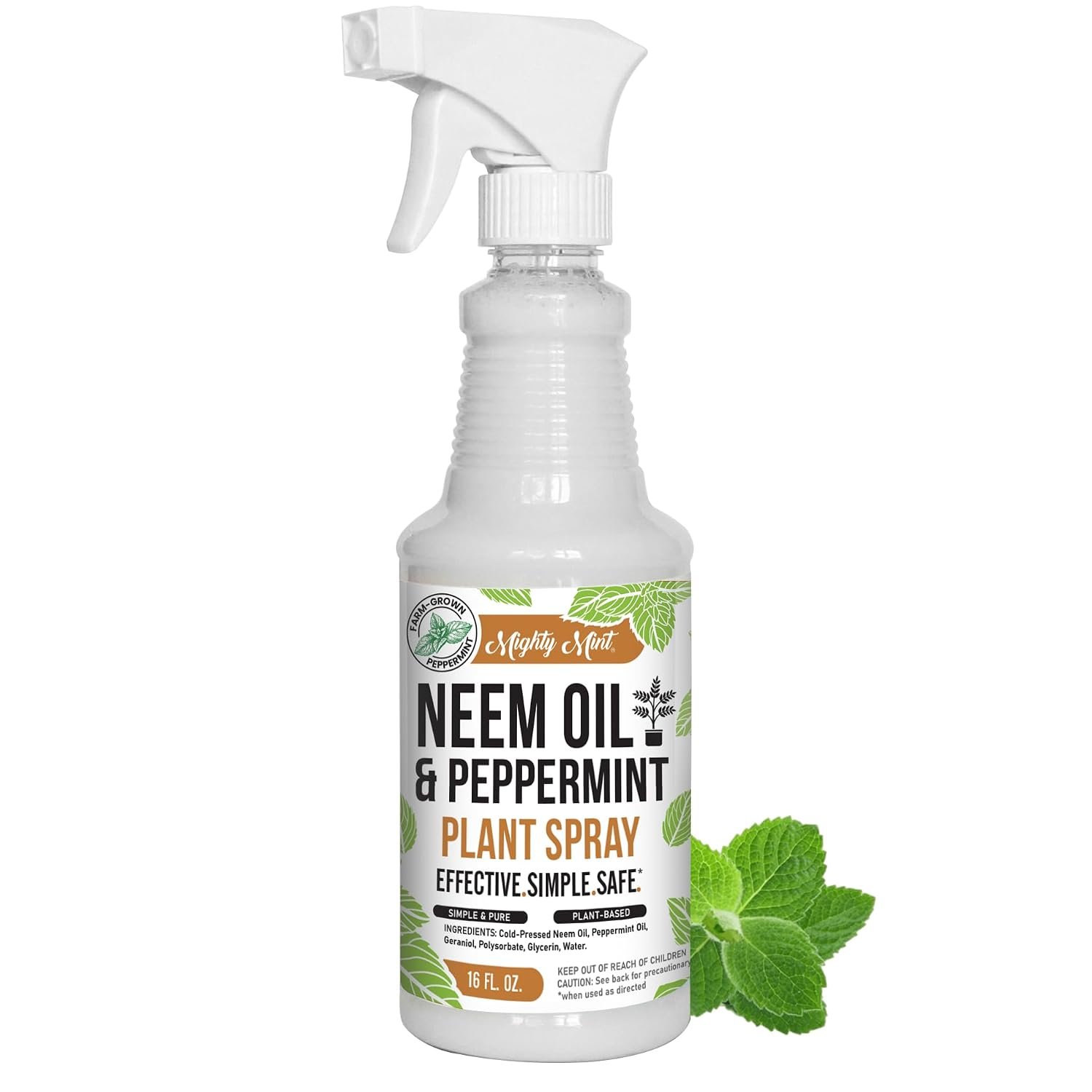 Mighty Mint Neem Oil & Peppermint Plant Nutrient Spray, 16 oz