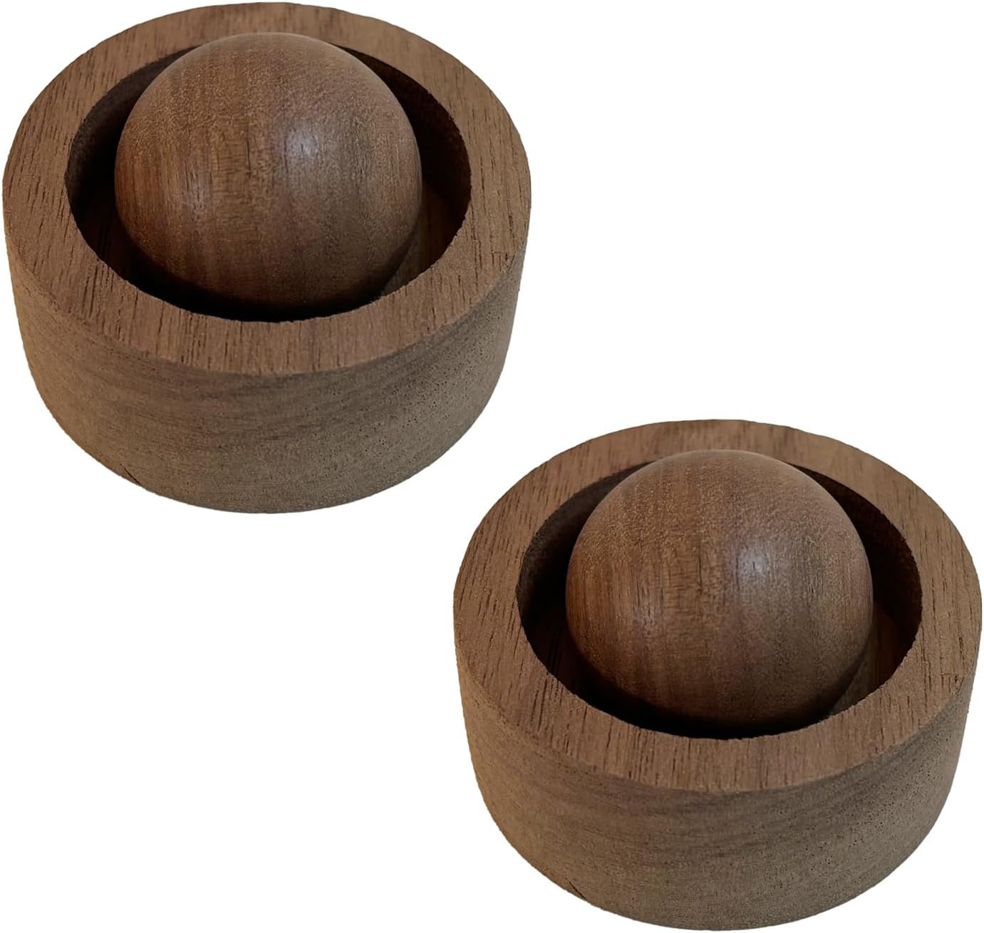 2Pcs Wooden Essential Oil Diffuser – Round Ball Aromatherapy Diffuser Made from Natural Walnut and Beech Wood for Home, Office, Car, Yoga | Long-Lasting Scent, Eco-Friendly (Walnut Wood)