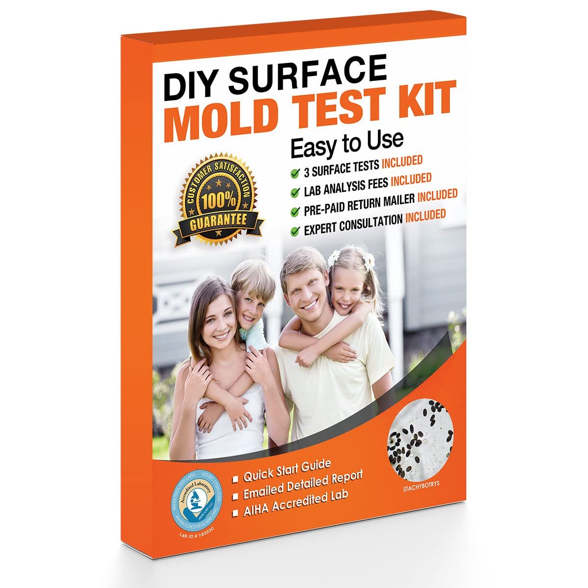 DIY Mold Test Kit for Home, Surface Mold Analysis – Complete Lab Assessment and Professional Consultation Included
