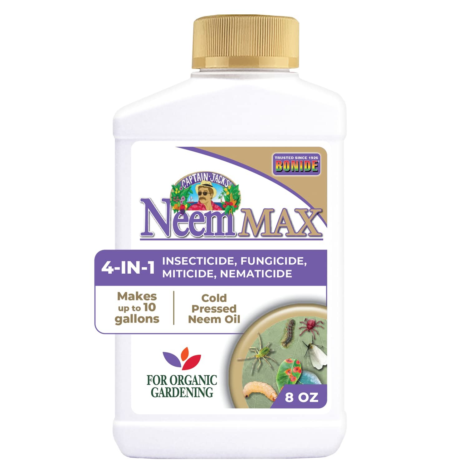 Bonide Captain Jack’s Neem Max, 8 oz Concentrated Cold Pressed Neem Oil