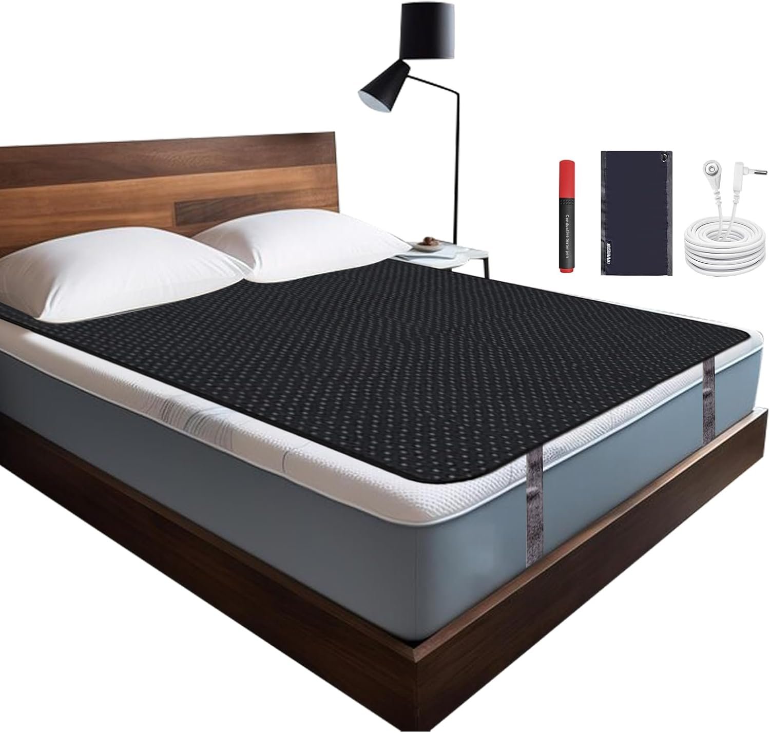 Grounding Mat for Bed, Conductive Earth Pad for Better Sleep 54x78in
