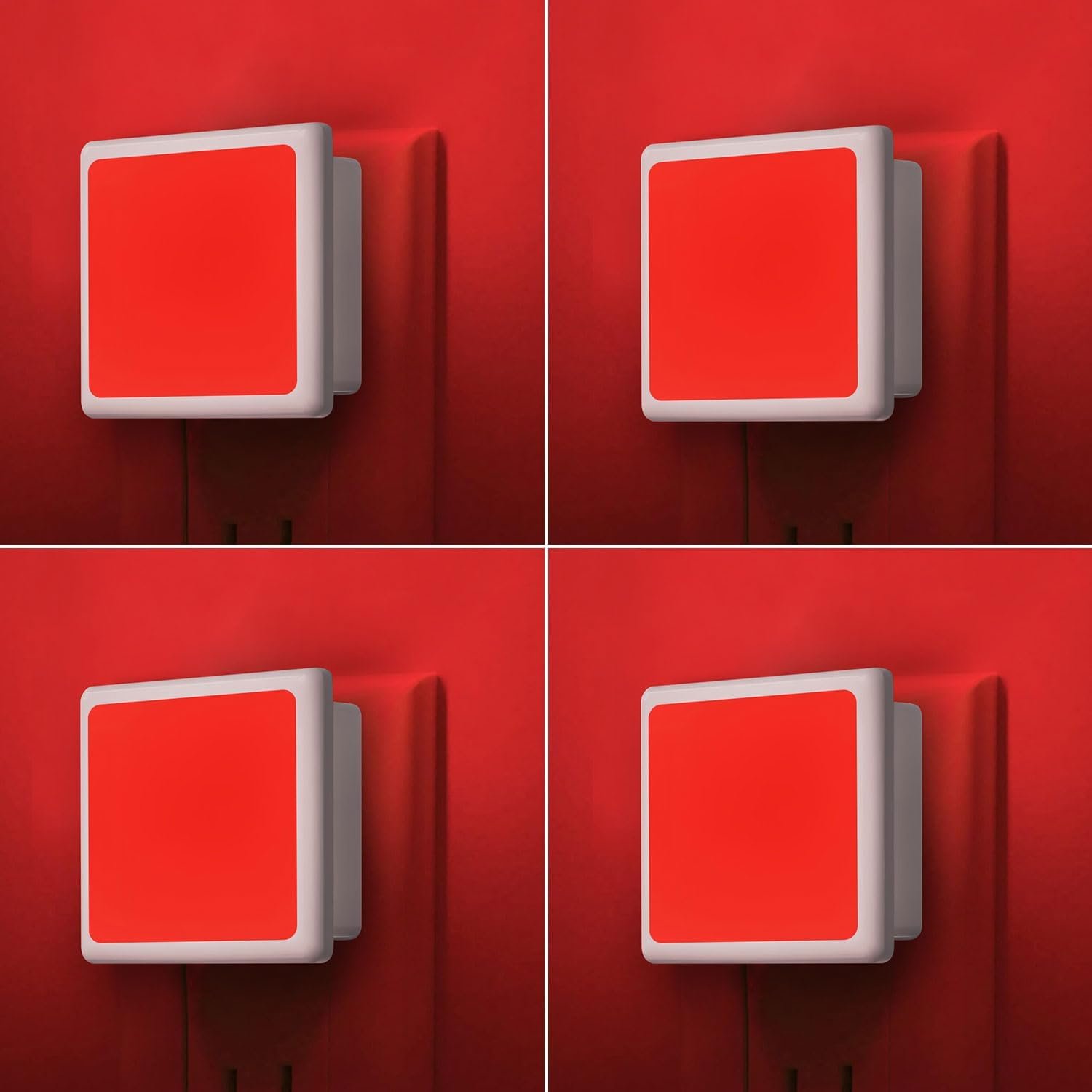 670nm Red Light Night Light for Sleep[4 Pack]- Zero Blue Light, Dimmable & Energy Efficient 0.3W Night Light Plug into Wall with Dusk-to-Dawn Sensor for Nursery, Bedroom, Bathroom
