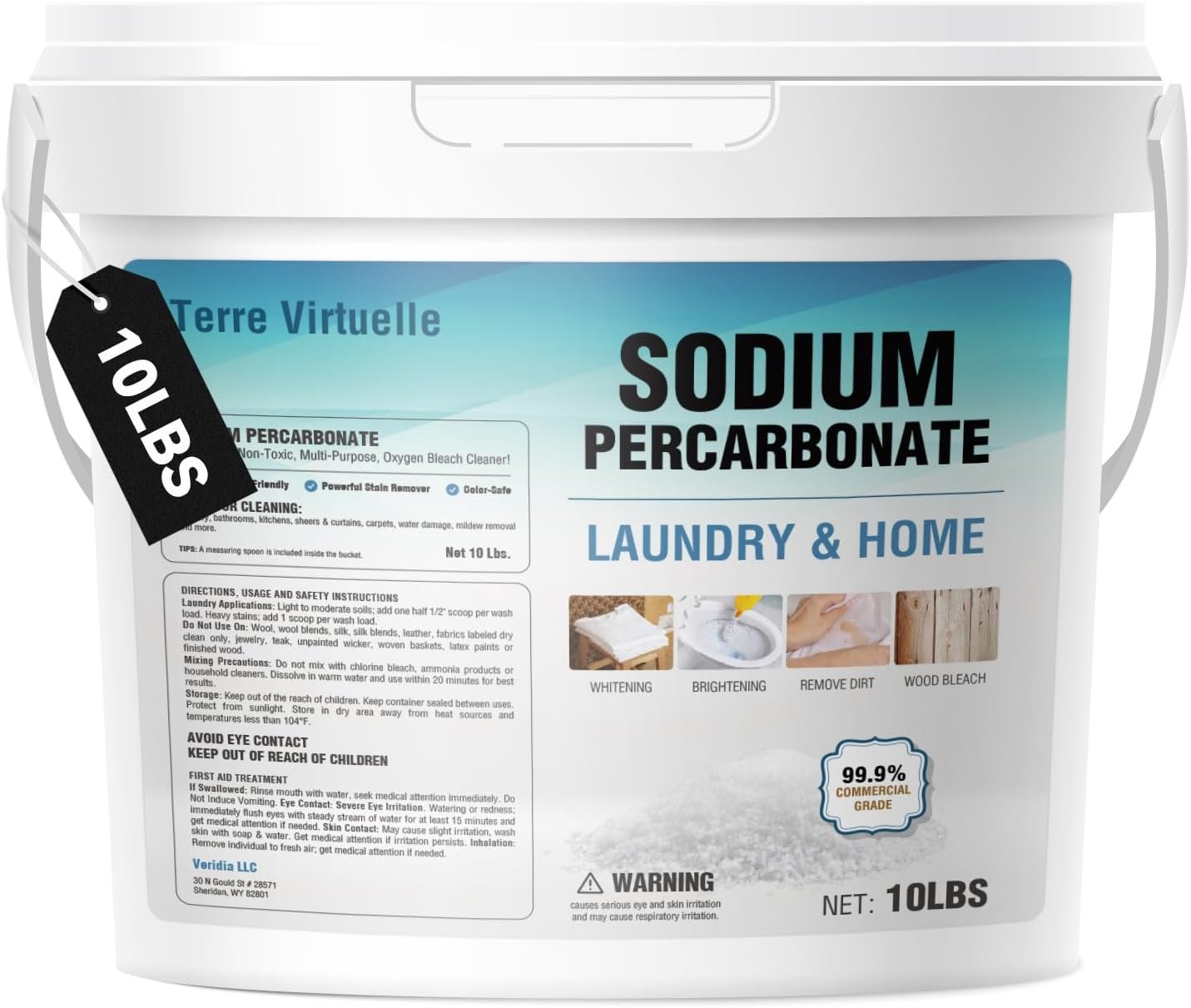 10LBs Sodium Percarbonate – Oxygen Bleach Powder & Laundry Booster