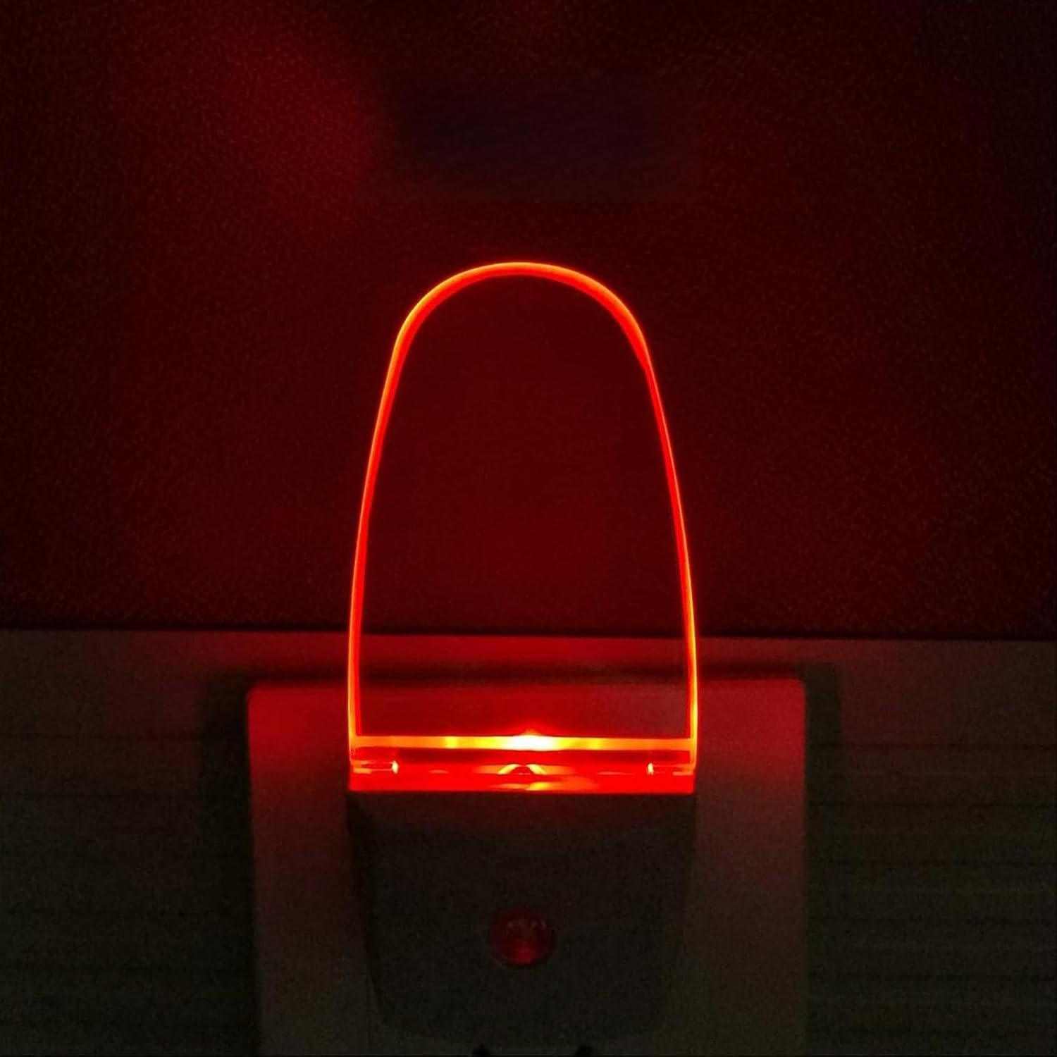 0.5W Plug in Light Sensor LED Red Night Light for Bedroom, Bathroom, Kitchen, Hallway 2 Pack
