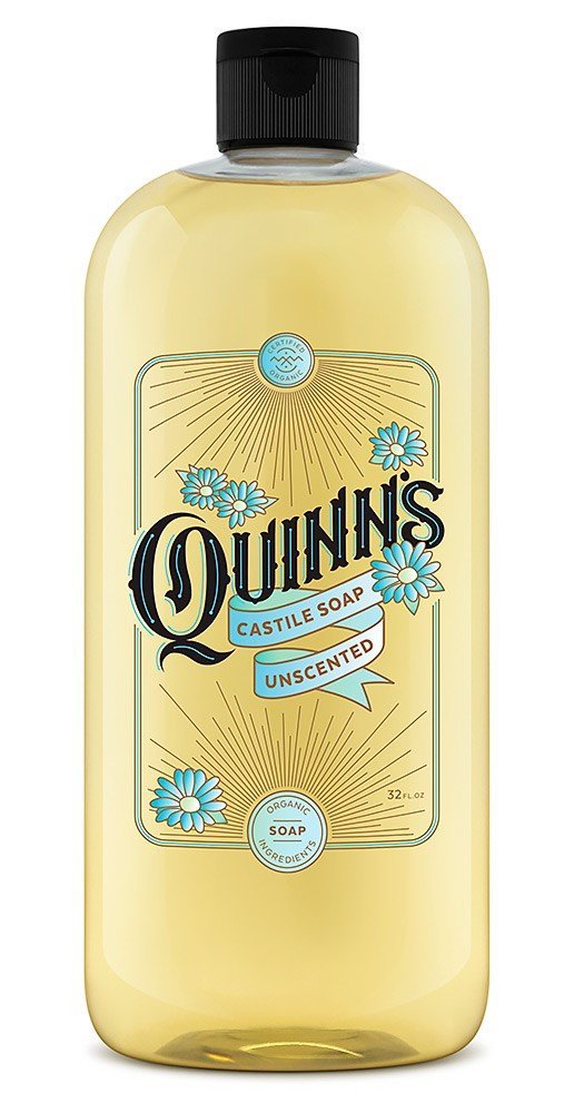 Quinn’s Unscented Pure Castile Organic Liquid Soap, 32oz