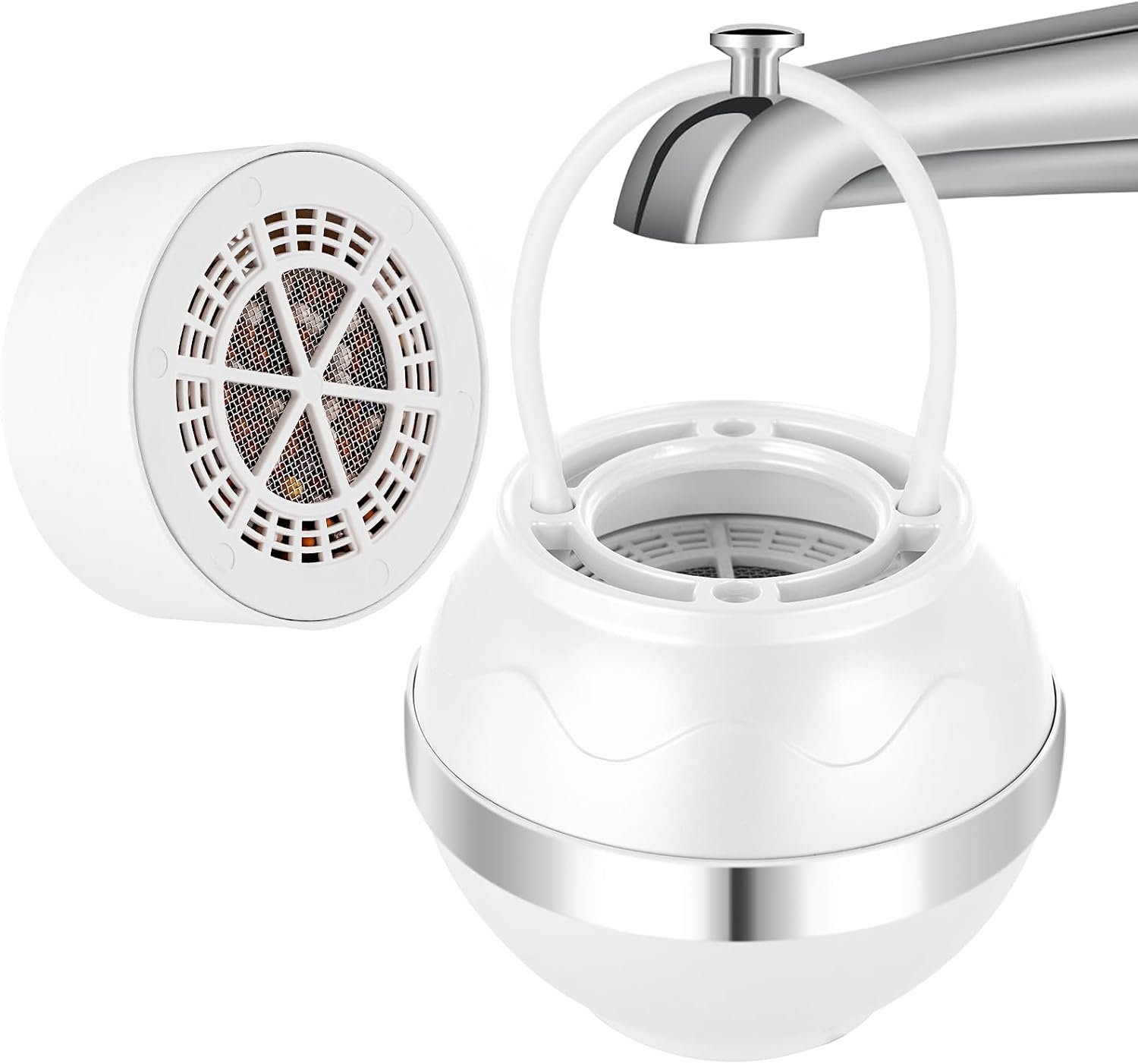 Bath Filter for Tub 2,500 Gallons of Filtration 9 Stages Purify Bathwater for Tub Faucet Bathtub Water Purifier Remove Chlorineand Fluoride,HardWater Softener,BPA Free,For Healthier Skin and Hair