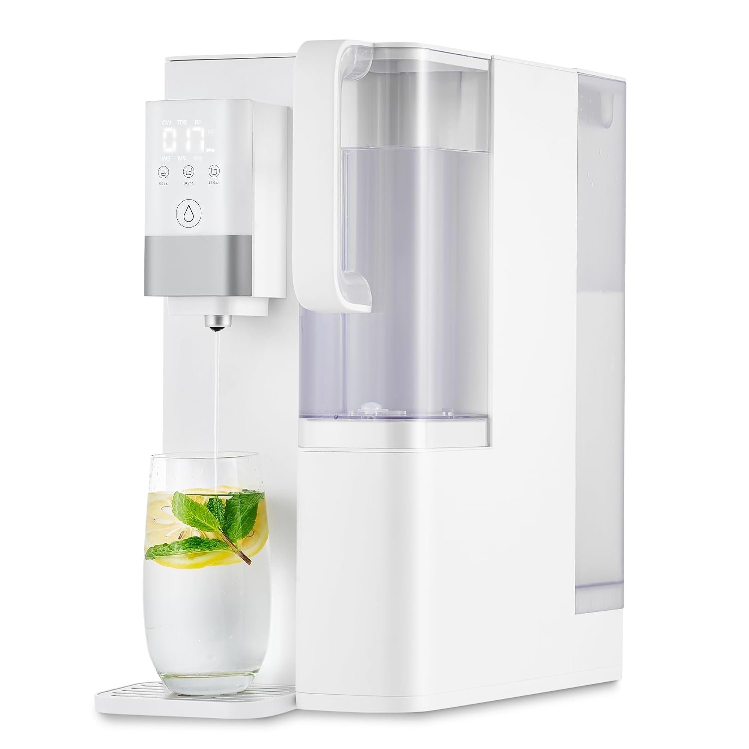 CO-Z Reverse Osmosis Water Filter Countertop, 5-Stage RO Water Filtration System, Portable Water Purifier Dispenser with 3 Preset Volume Options, 4:1 Pure to Drain, NSF/ANSI 58, No Installation