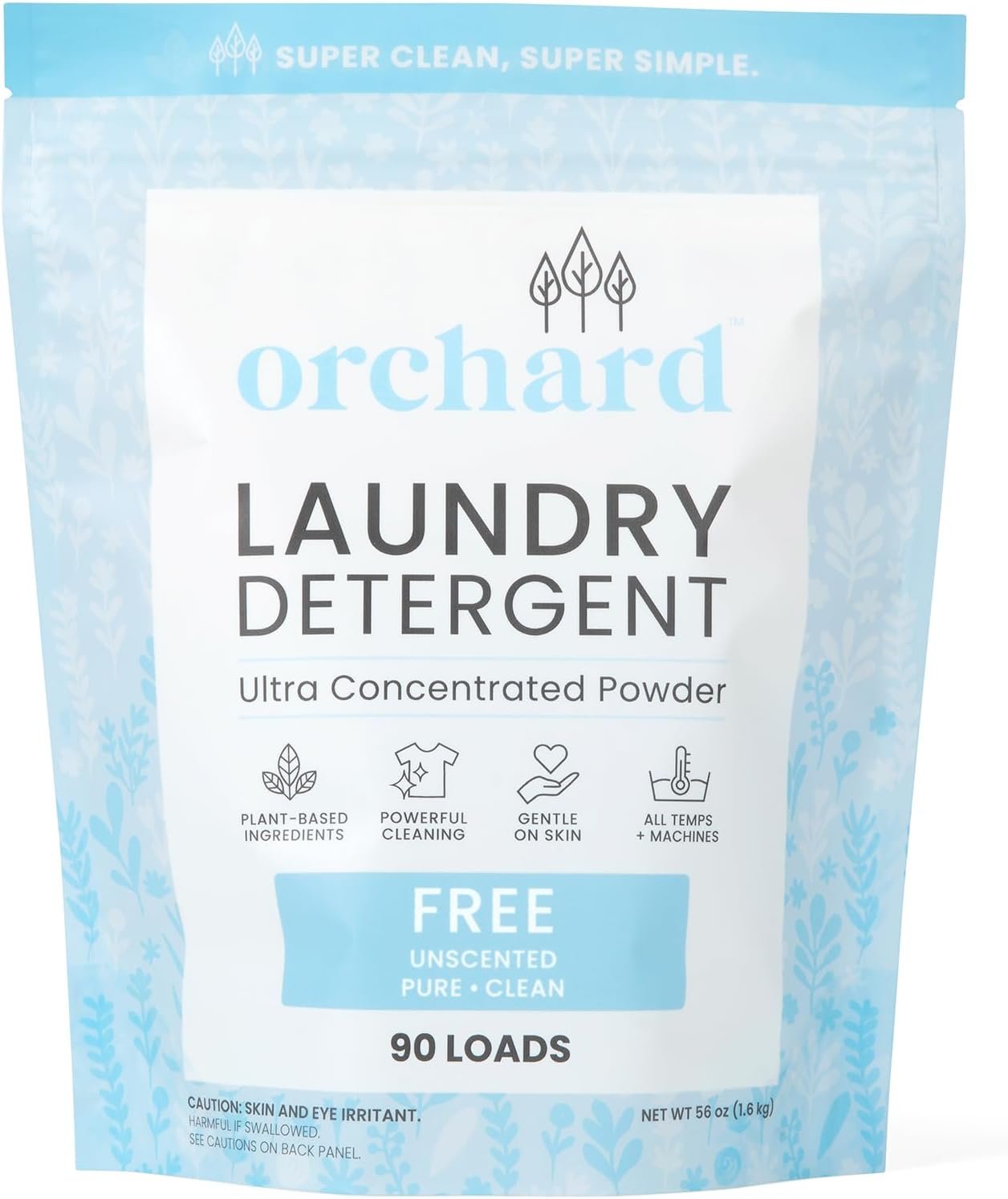 Orchard Laundry Detergent Powder for Sensitive Skin – Unscented, 90 Loads