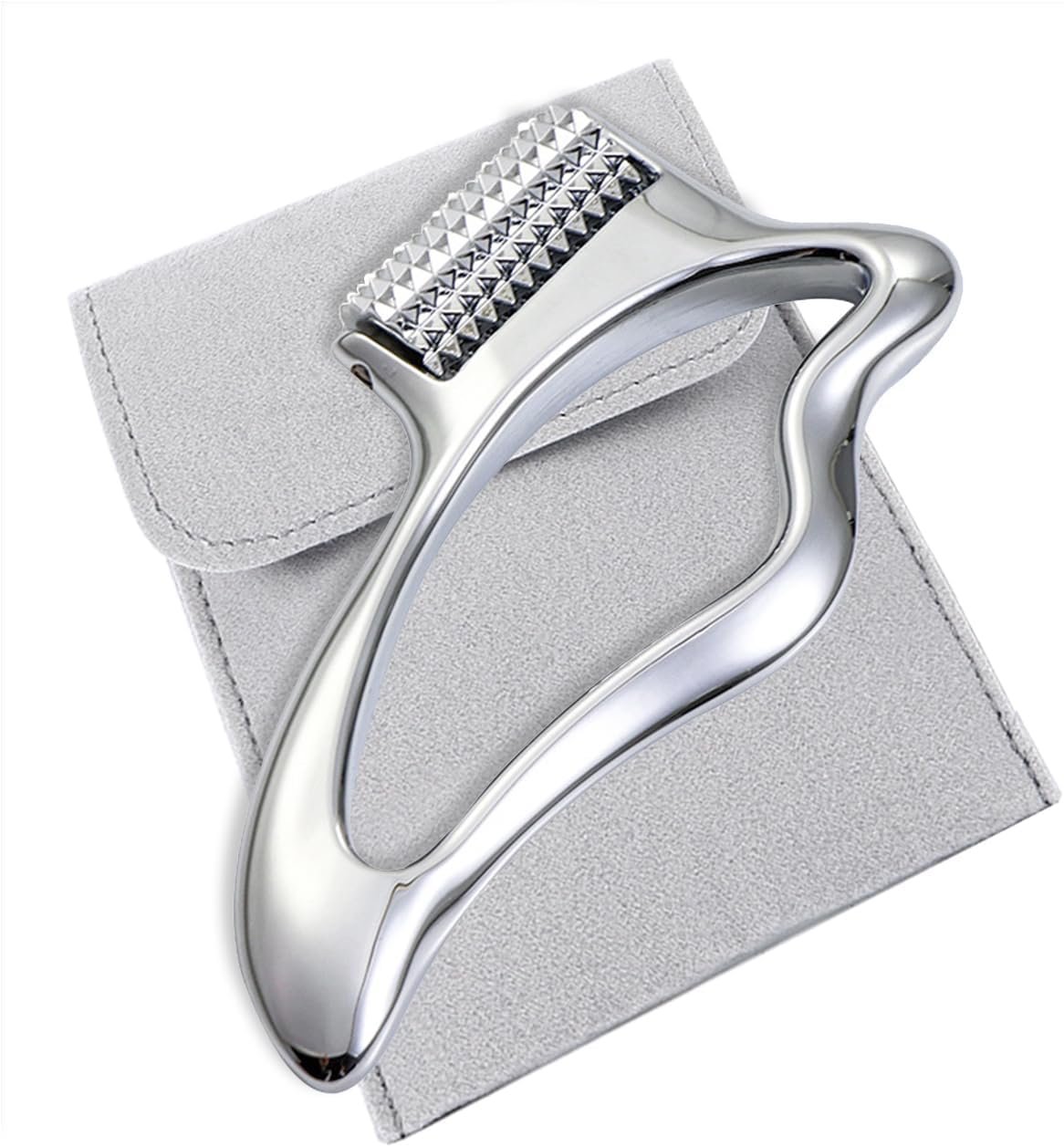 Gua Sha Tool for Face & Eye, Stainless Steel Facial Massage Tool – Depuff & Lifting, Promot Lymphatic Drainage