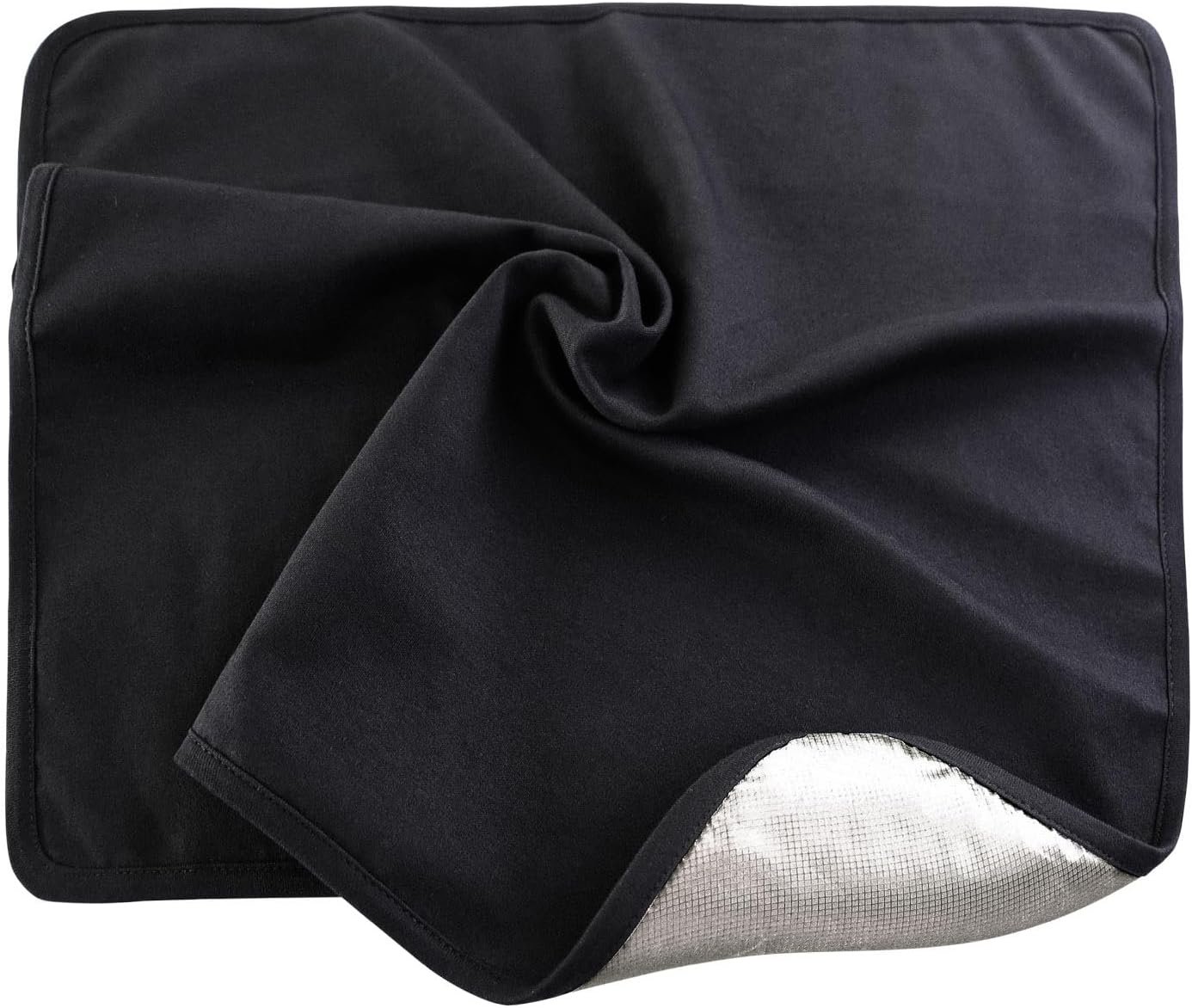 Faraday Blanket EMF RF Shield Blocks 5G WiFi Bluetooth, Soft Cotton Lap Radiation Protection Blanket for Laptop Cell Phone Tablet, 23.6”x21.3” Portable for Home Office Travel Black