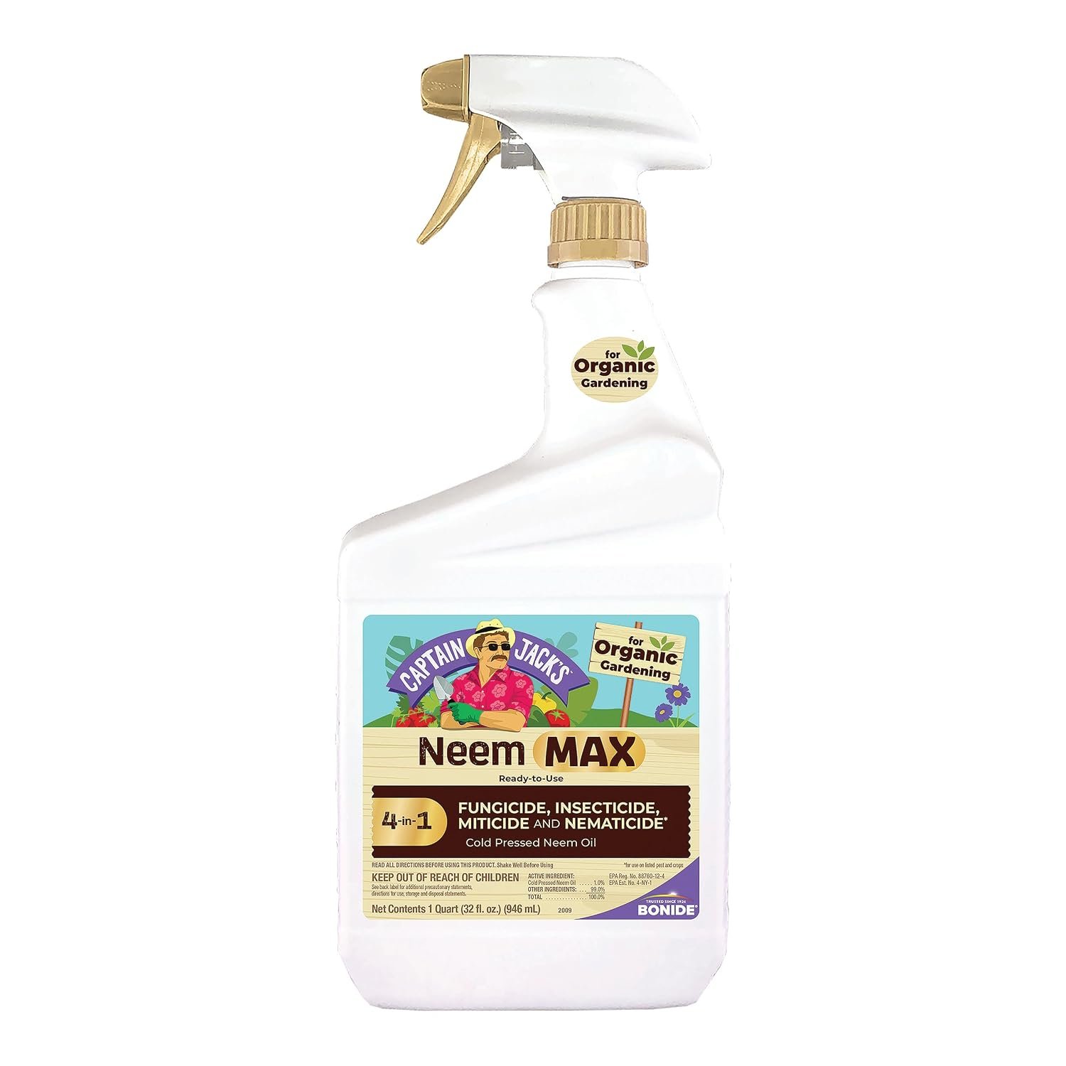Bonide Captain Jack’s Neem Max, 32 oz Ready-to-Use Spray