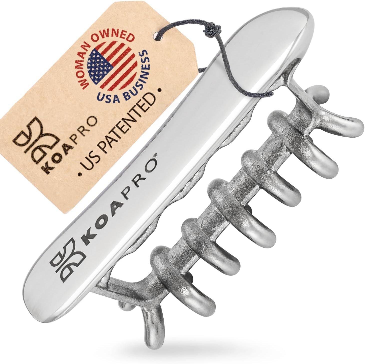 KOA KOAPRO Face Facia Blaster – Stainless Steel Gua Sha Facial Tools for Gentle Face Massage Neck and Shoulders, Hand held Massager Hand and Feet Fascia Massager Fascia Tool