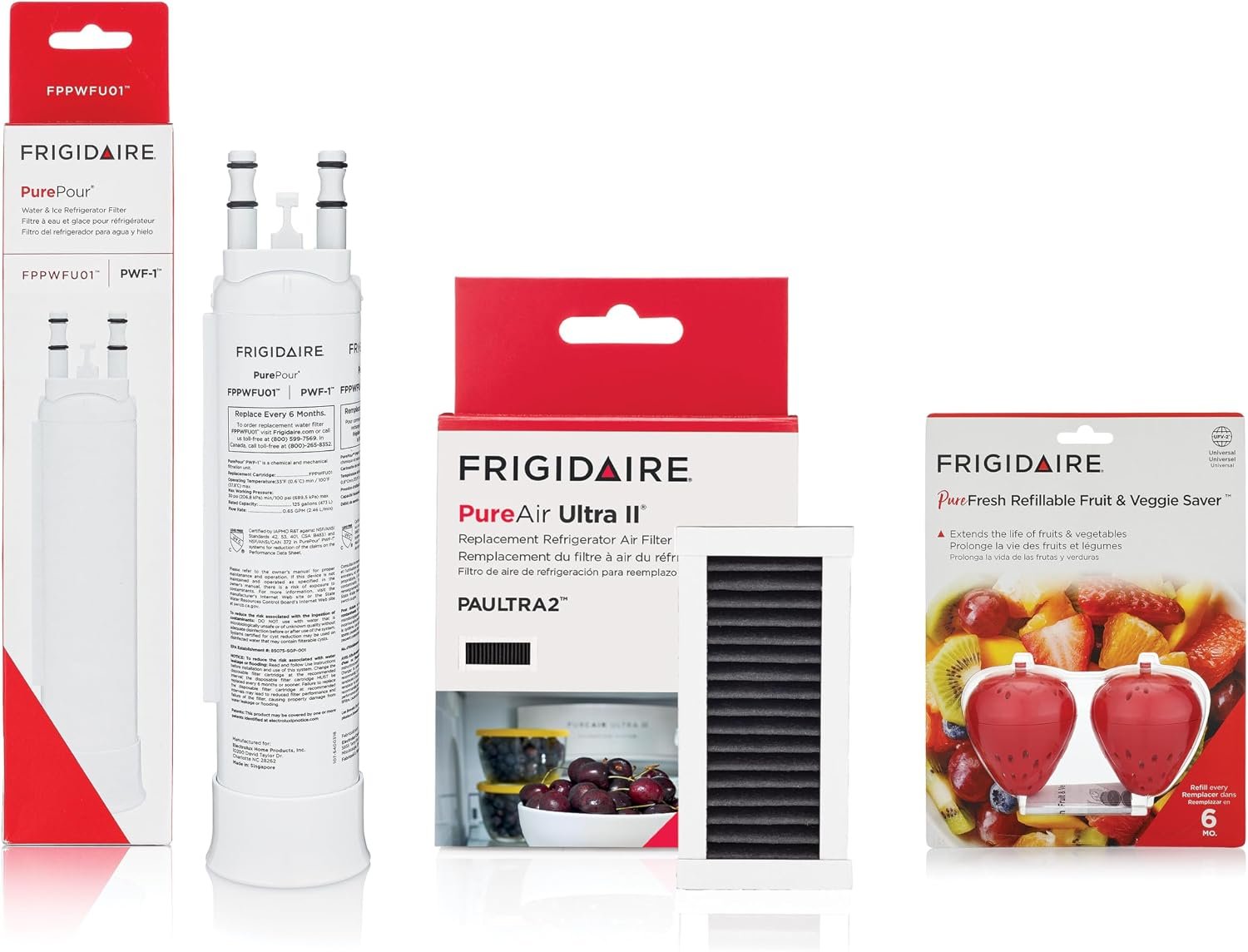 Frigidaire FPPWFU01 Water, PAULTRA2 Air and FRPFUFV2 Combo, 3 Count