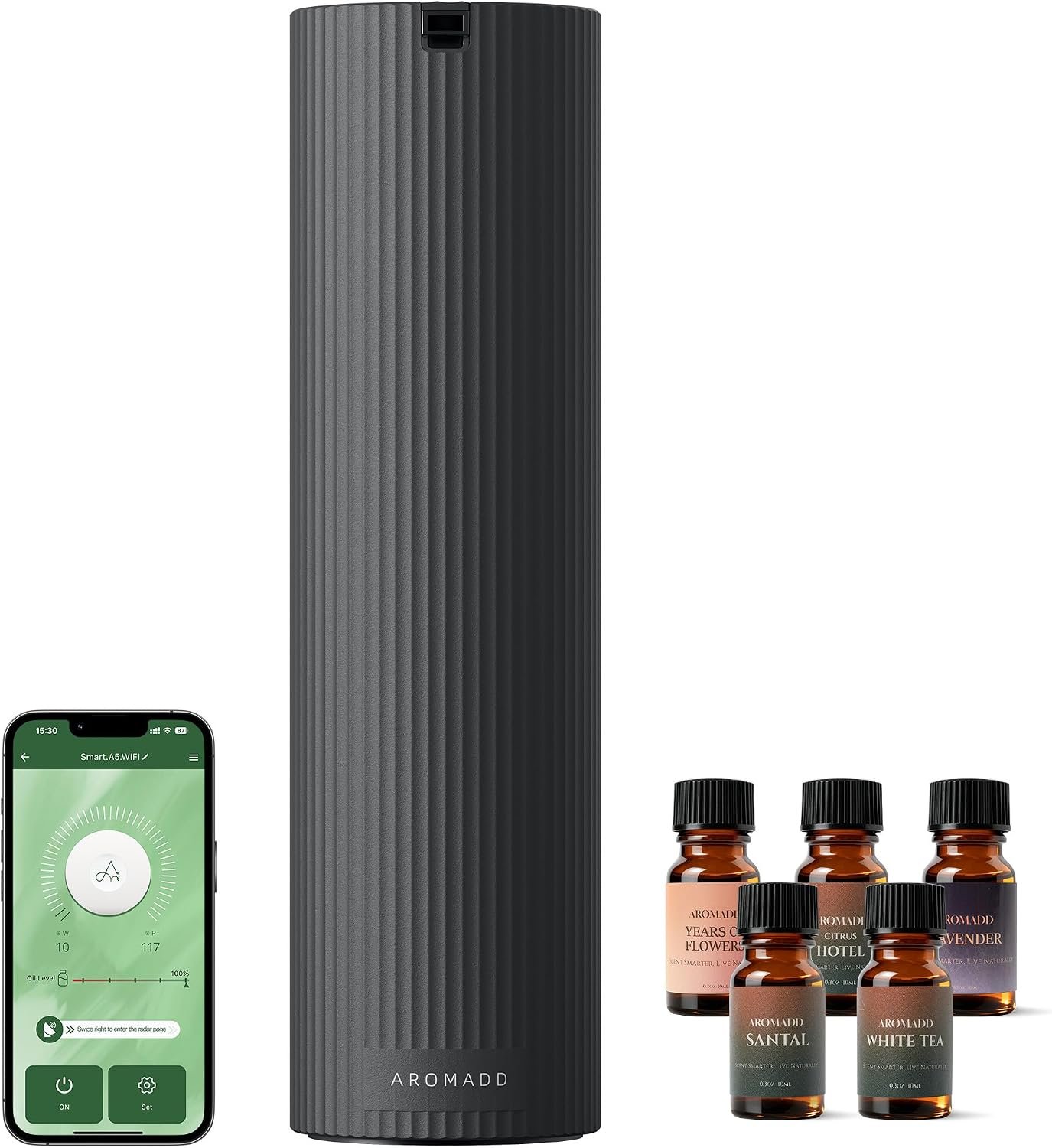 Aromadd Auto Mode Scent Diffuser Starter Kit with Cold Air Tech, Black