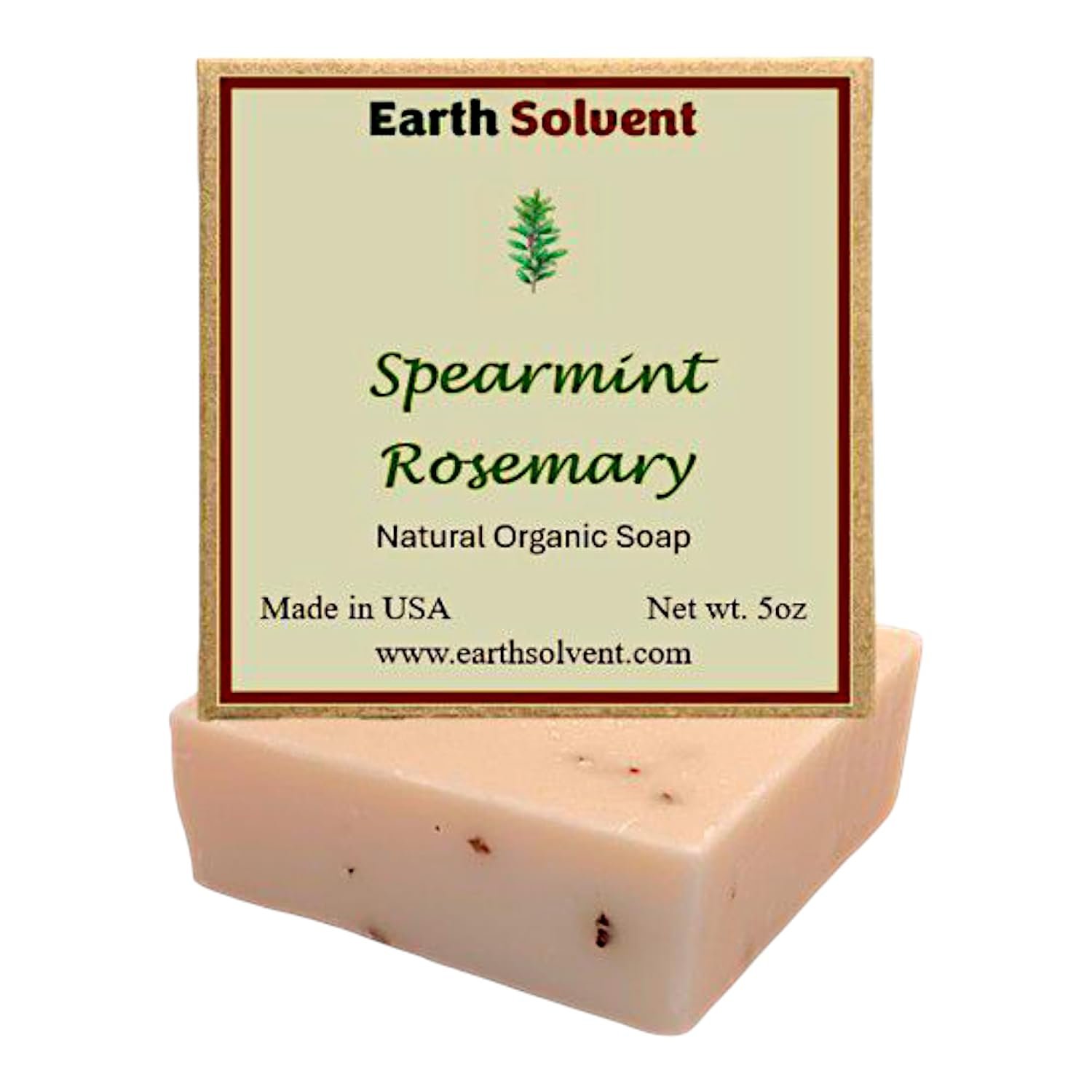 All Natural Organic Cold Process Bar Soap Made from All Natural Ingredients No Harsh Chemicals Formulated for Sensitive Skin 5oz (Spearmint Rosemary)