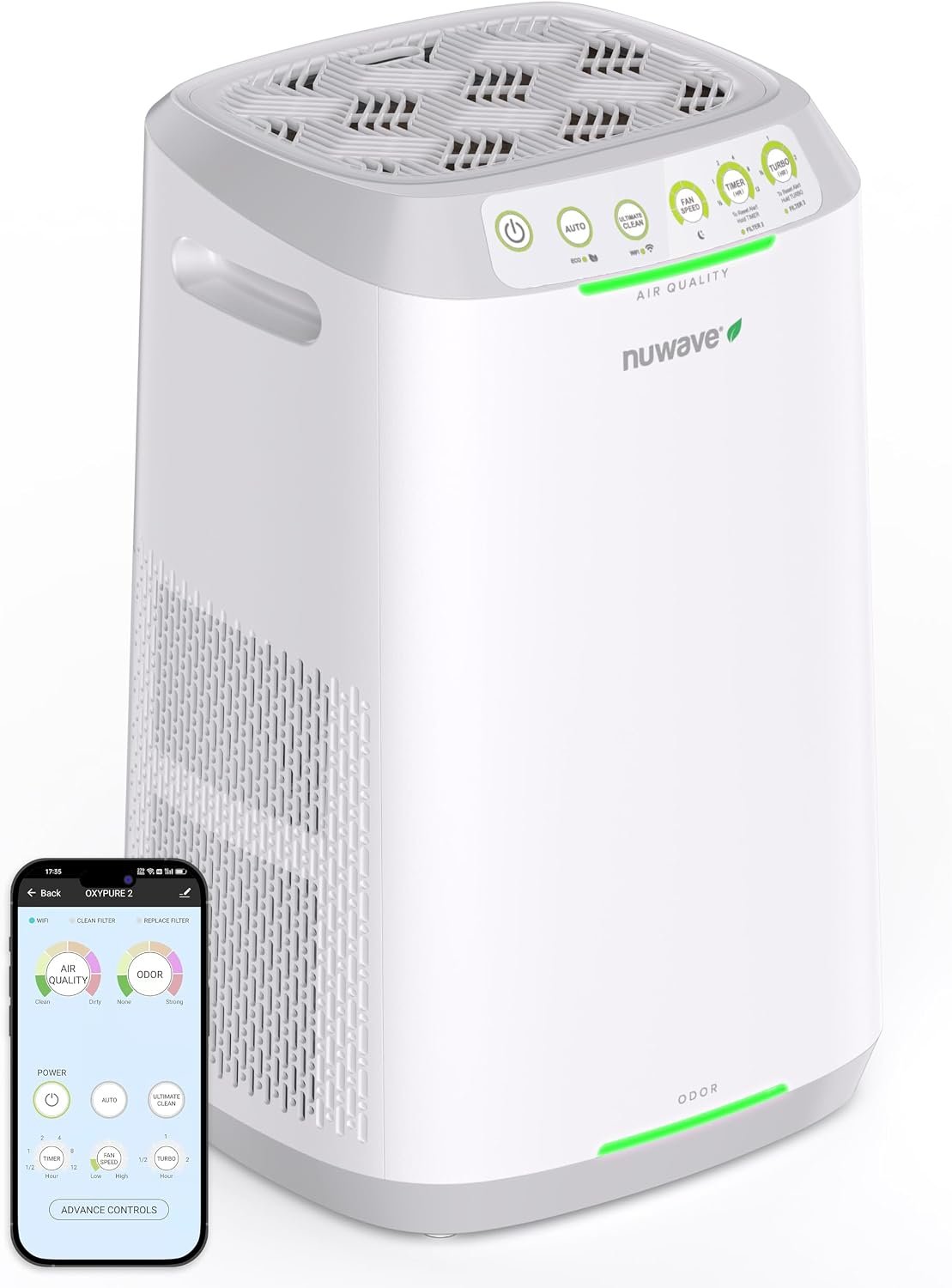 Nuwave Oxypure Zero E500 Air Purifier with Washable & Reusable Filters