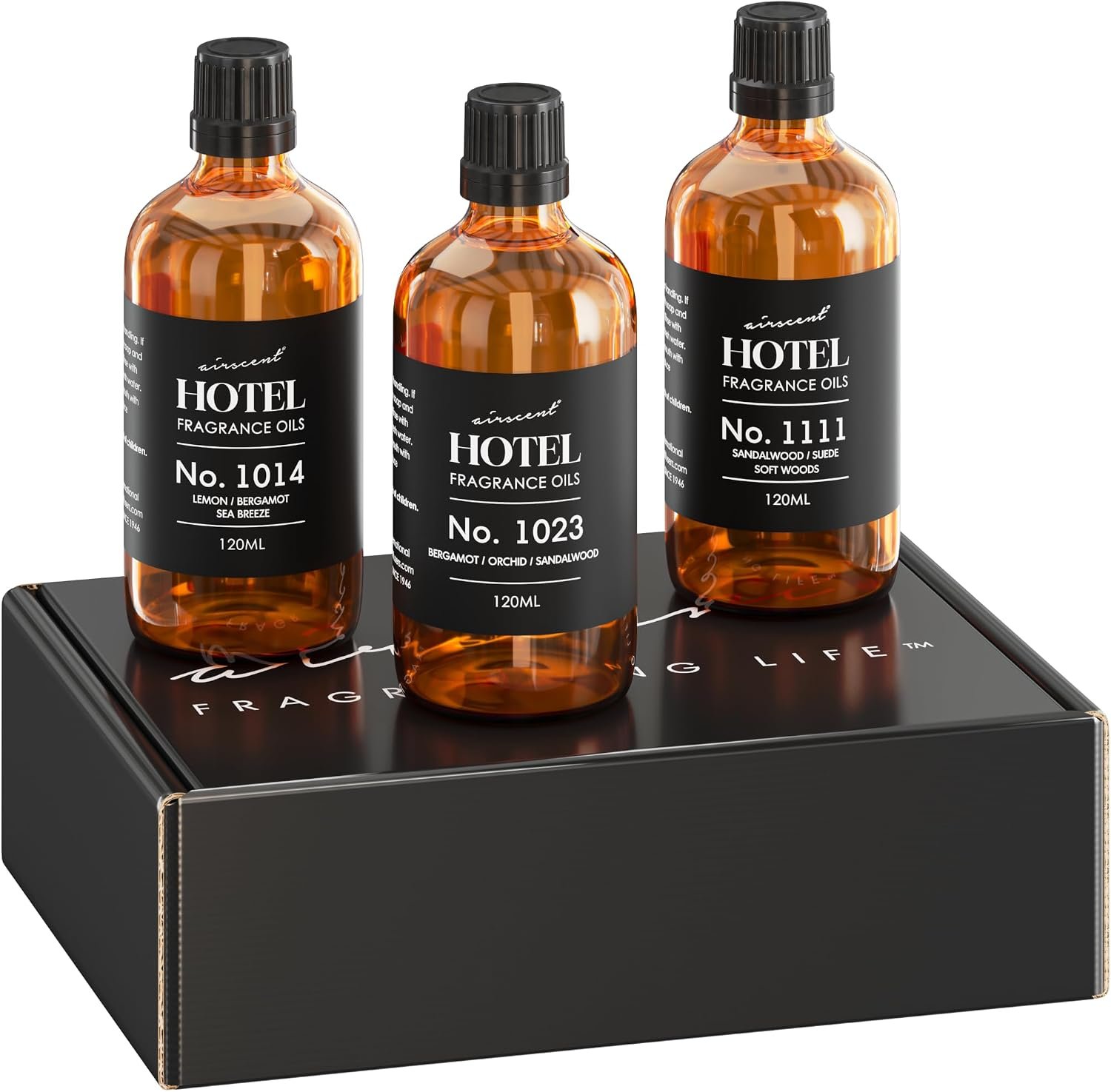 AirScent Hotel Diffuser Oil Gift Set – Buyers’ Best Picks 3 Pack – 120 mL