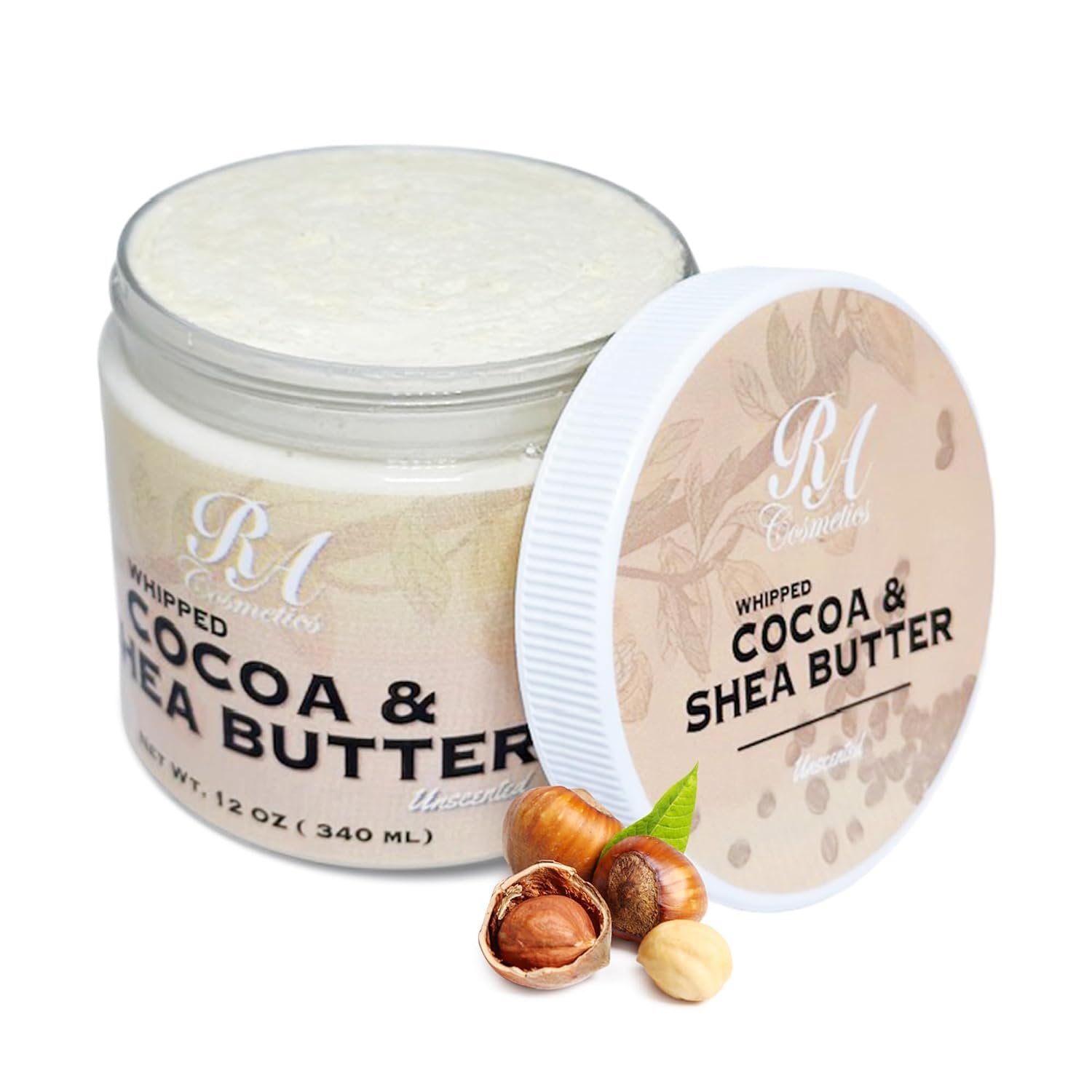 RA COSMETICS Whipped Cocoa & Shea Butter, Unscented, 12oz