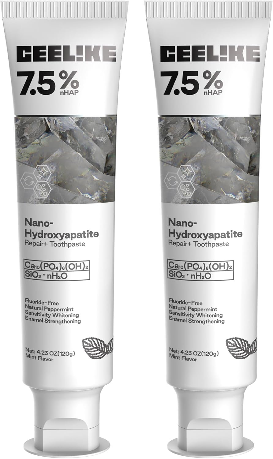 7.5% Hydroxyapatite Toothpaste – Strengthens Enamel, Protects Gums & Freshens Breath – Fluoride-Free, Ideal for Sensitive Teeth, 120g (2)