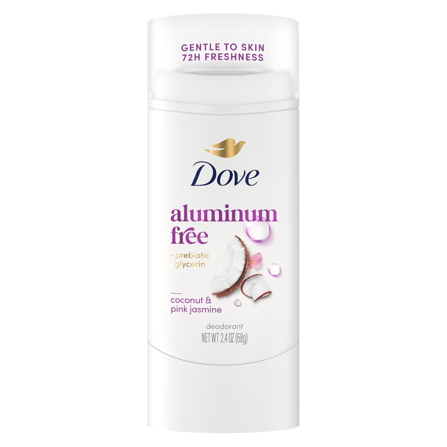 Dove Deodorant Stick Coconut & Pink Jasmine Aluminum Free 2.4 Oz