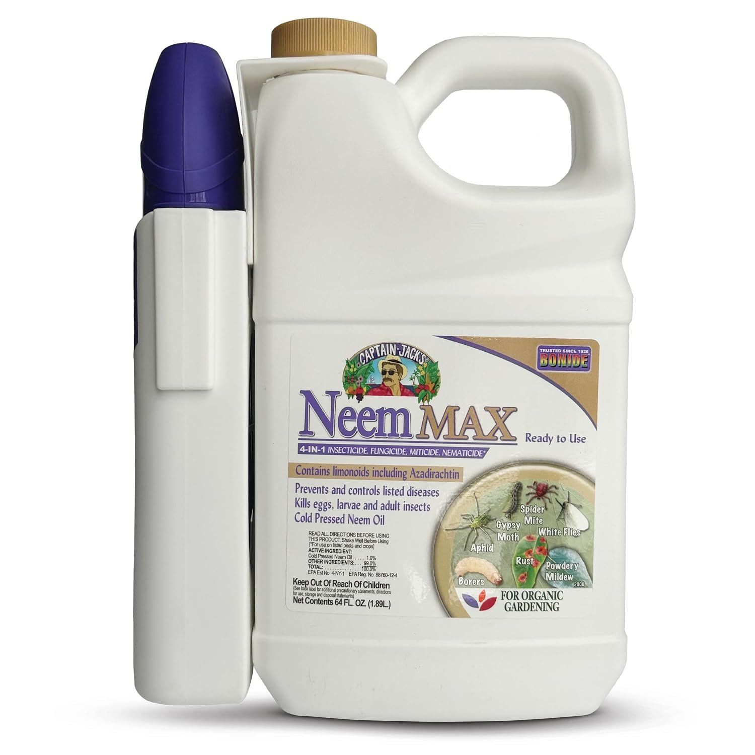 Bonide Captain Jack’s Neem Max Ready-to-Use Spray, 64 oz