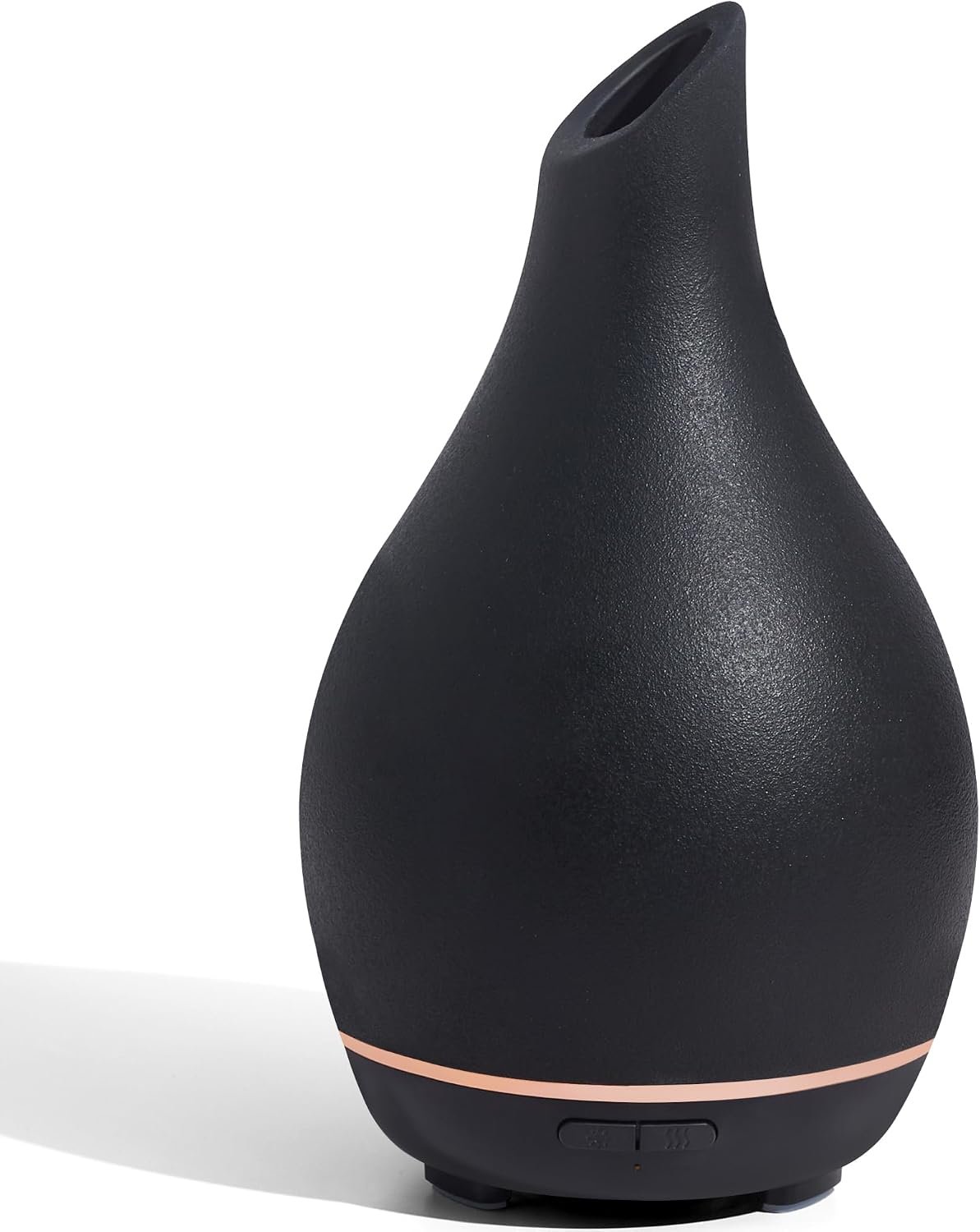 InnoGear Essential Oil Diffuser, 150ml Ceramic Diffuser Handcrafted Stone Aromatherapy Diffusers Ultrasonic Cool Mist Humidifier Vaporizer 2 Mist Modes Waterless for Home, Black Vase-Shaped Ceramic