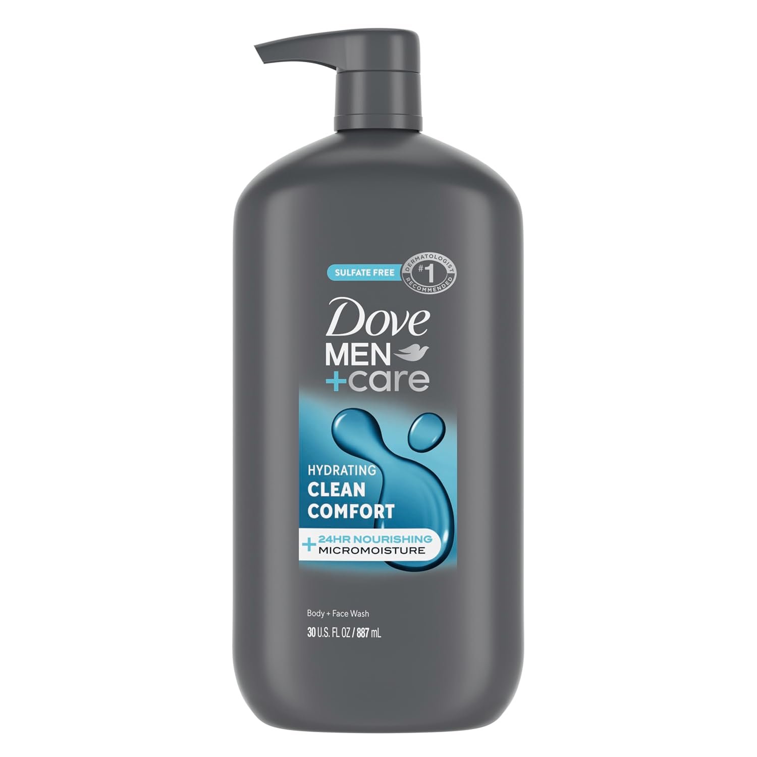 Dove Men Body & Face Wash Clean Comfort Men’s Body Wash with 30 oz