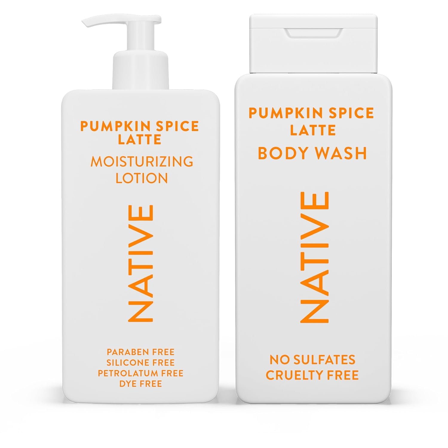 Native Body Wash & Moisturizing Lotion Set – Pumpkin Spice Latte – Naturally Derived Ingredients – Paraben Free – Daily Hydration & Gentle Clean – Personal Care Gift Bundle
