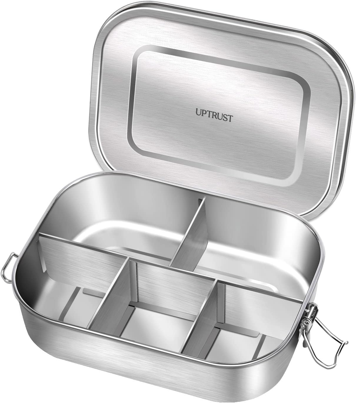 UPTRUST Stainless Steel Bento Lunch Box for Kids, 5-Compartment 1400ML