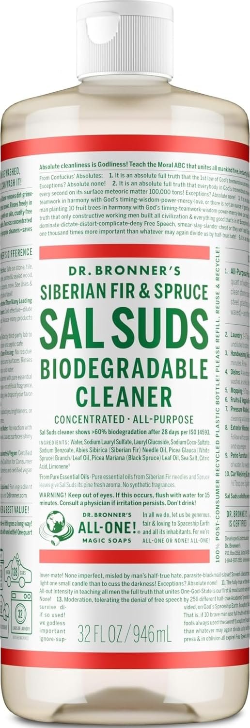 Dr. Bronner’s Sal Suds All-Purpose Cleaner, Fir & Spruce, 32 oz