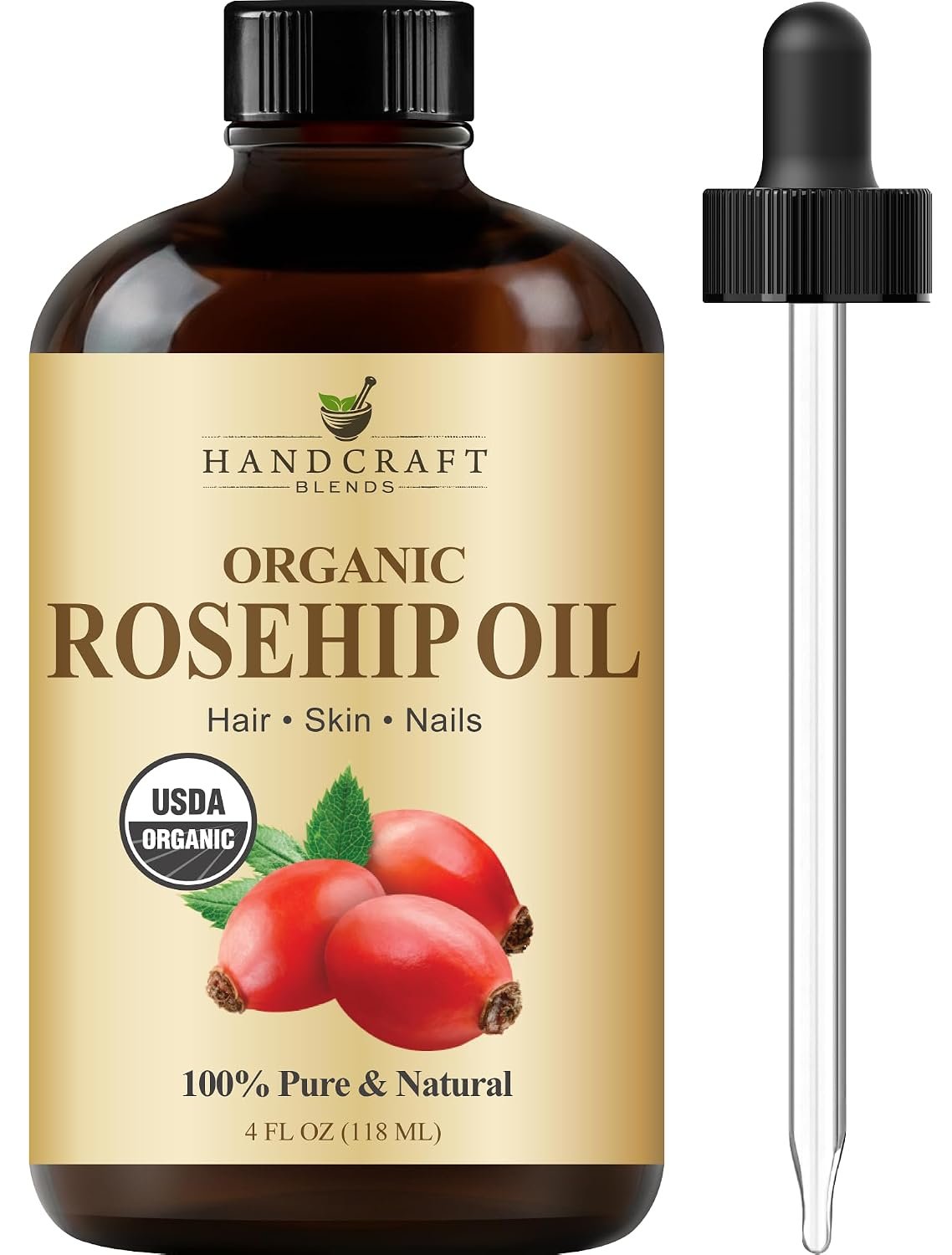 Handcraft Blends Organic Rosehip Oil – 4 Fl Oz