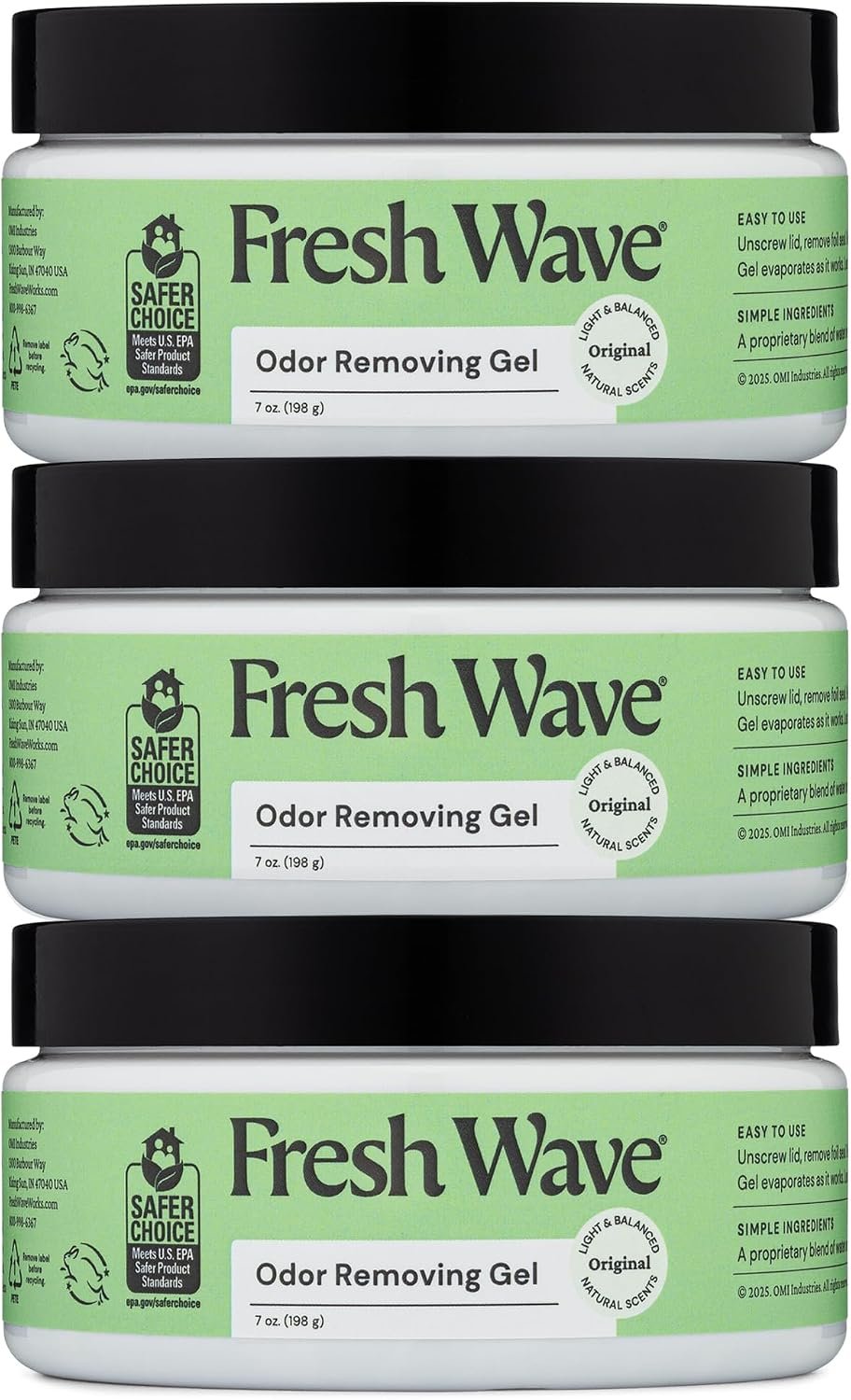 Fresh Wave Original Odor Eliminator Gel 3-Pk 7 oz – Air Freshener for Home