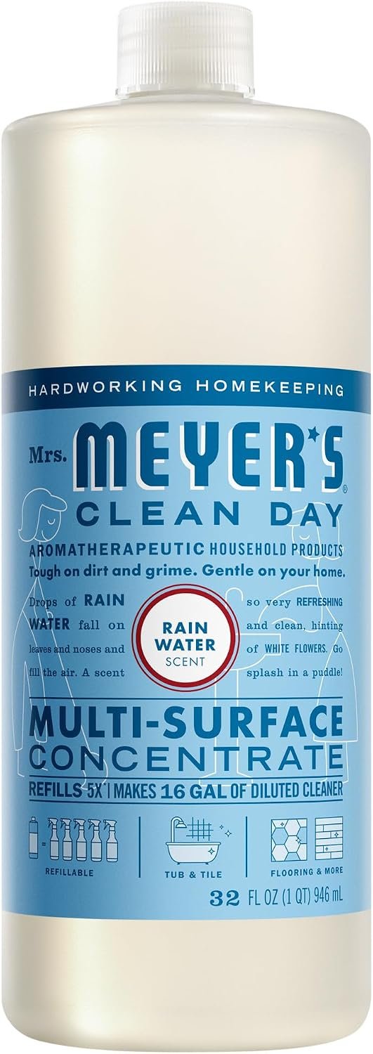 MRS. MEYER’S CLEAN DAY Multi-Surface Cleaner Concentrate, Rain Water, 32 oz