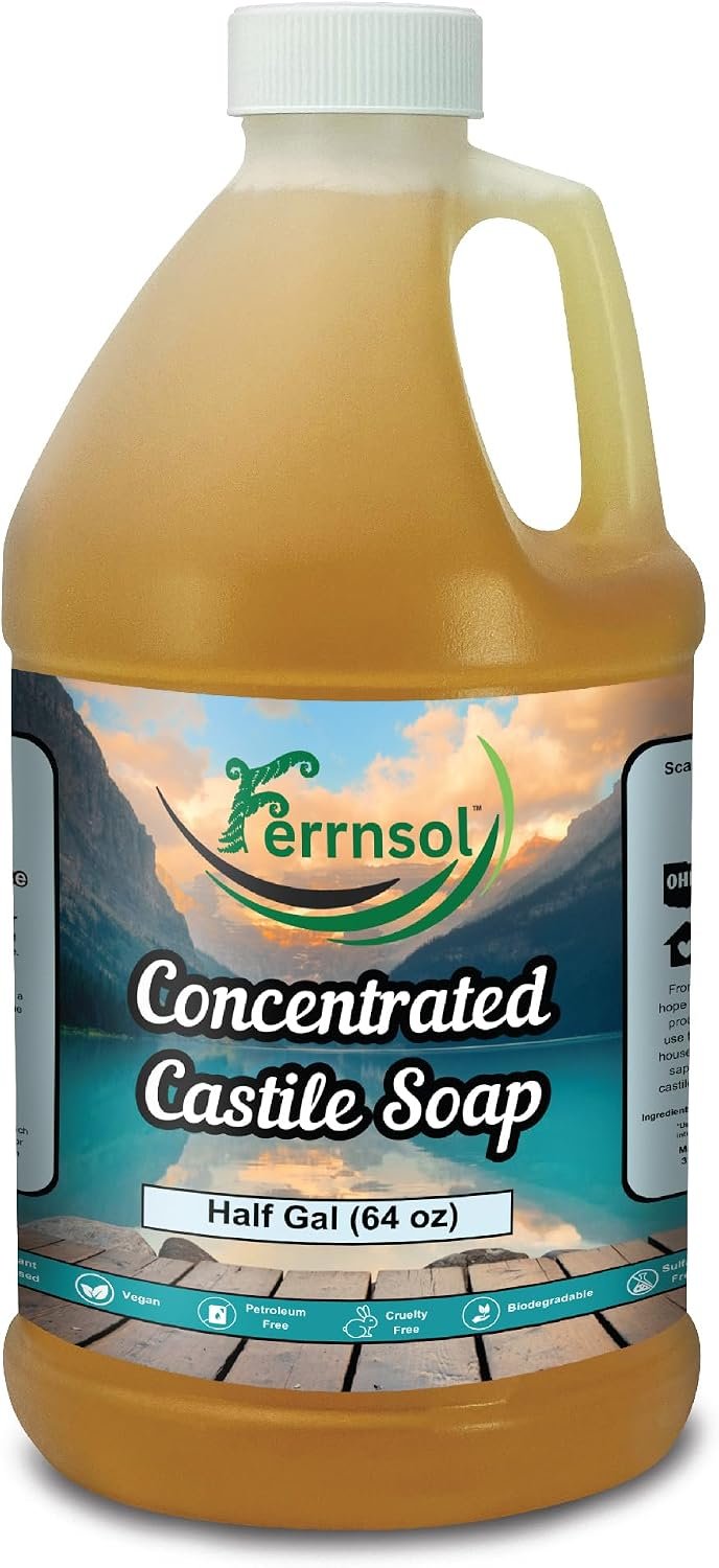 Concentrated Pure Castile Liquid Soap, Unscented, 64 fl oz