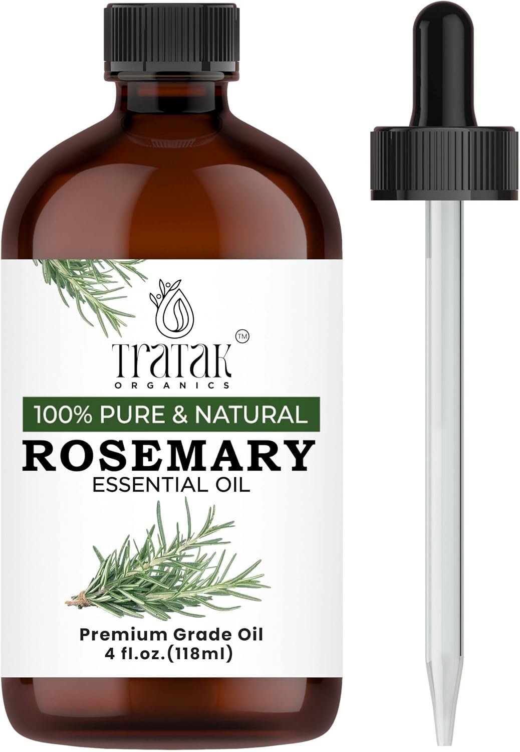 Rosemary Essential Oil 4 Fl Oz – 100% Pure and Natural Oil
