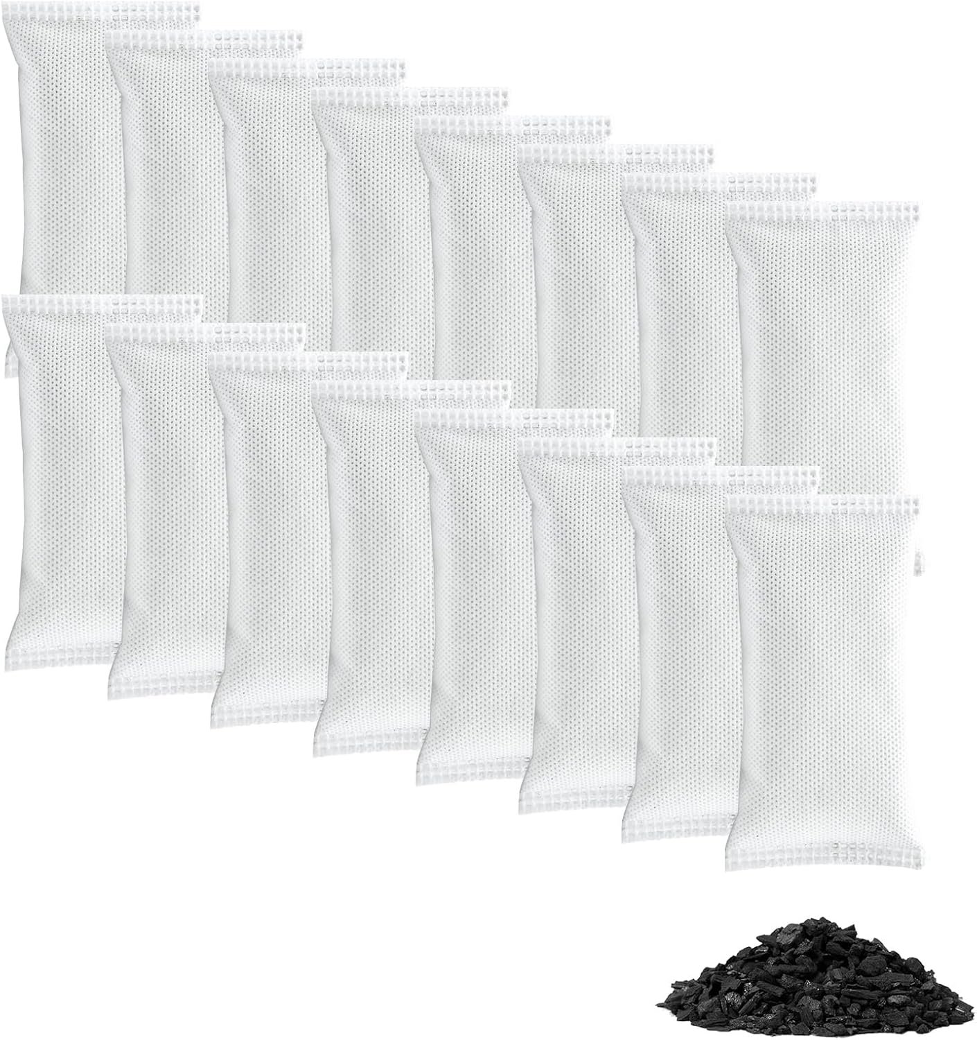 16 Pack Shoe Deodorizer Bags,Activated Charcoal Odor Absorber,Closet Deodorizer Odor Eliminator For Strong Odor,Shoe Smell Remover