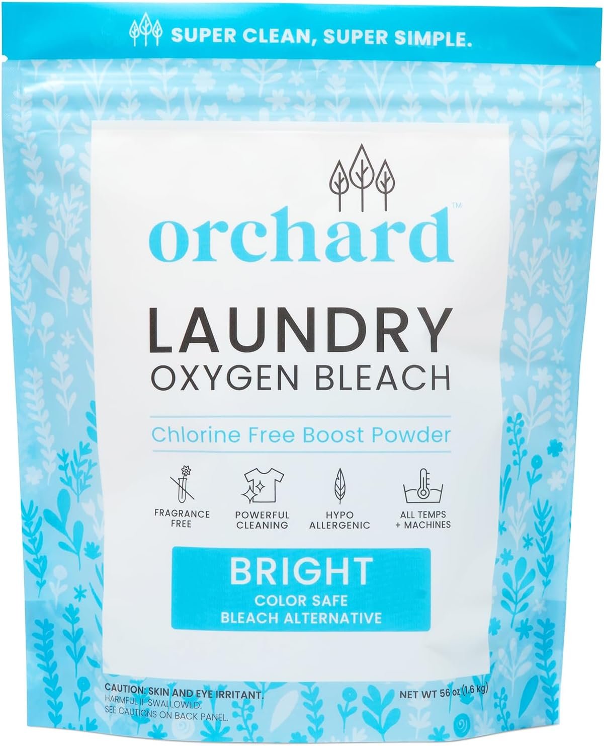Orchard Unscented Oxygen Bleach Powder – Laundry Booster, 90 Loads